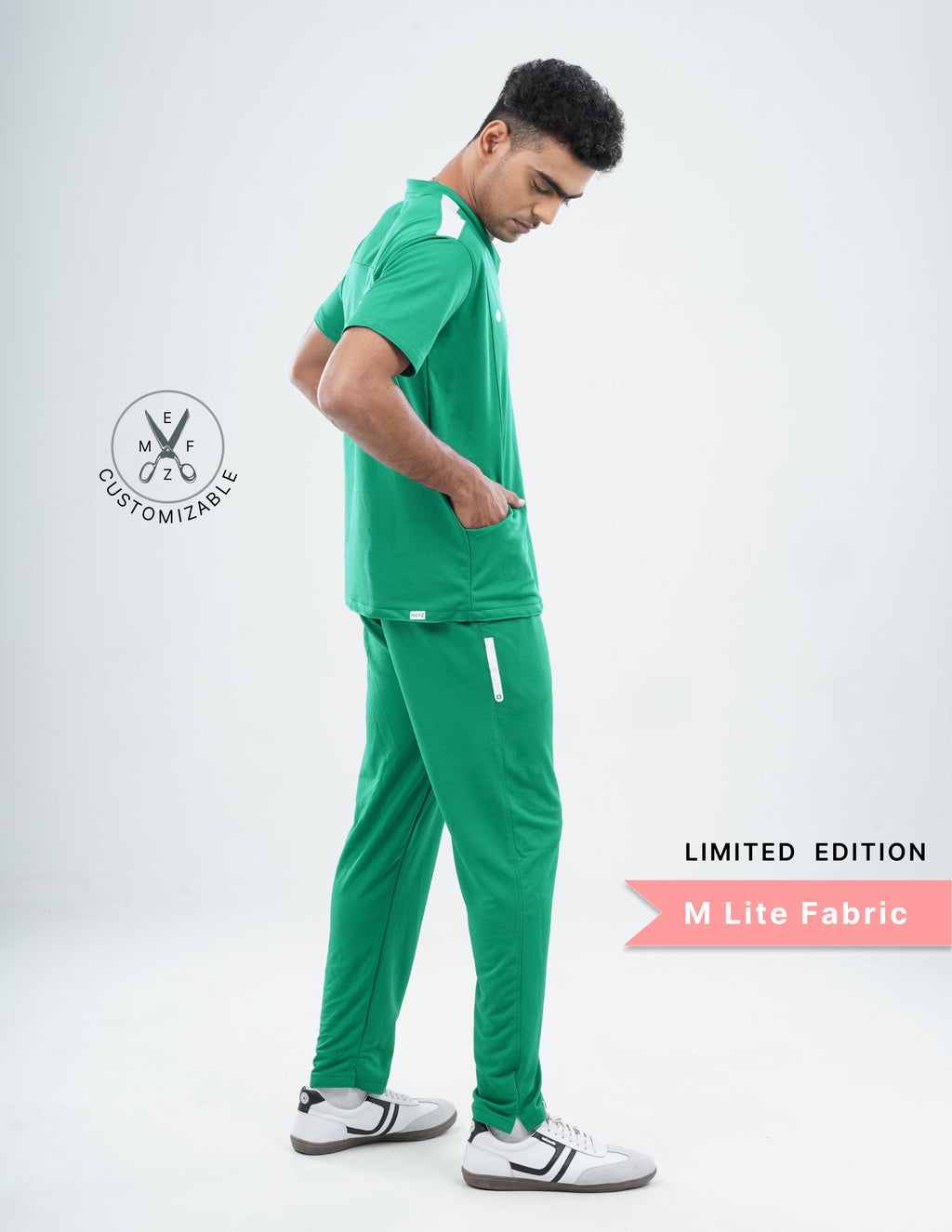 TECTOGREEN - LIMITED EDITION V Neck / Straight Pant / 2 way Stretch (MaleFullset) MKZ153