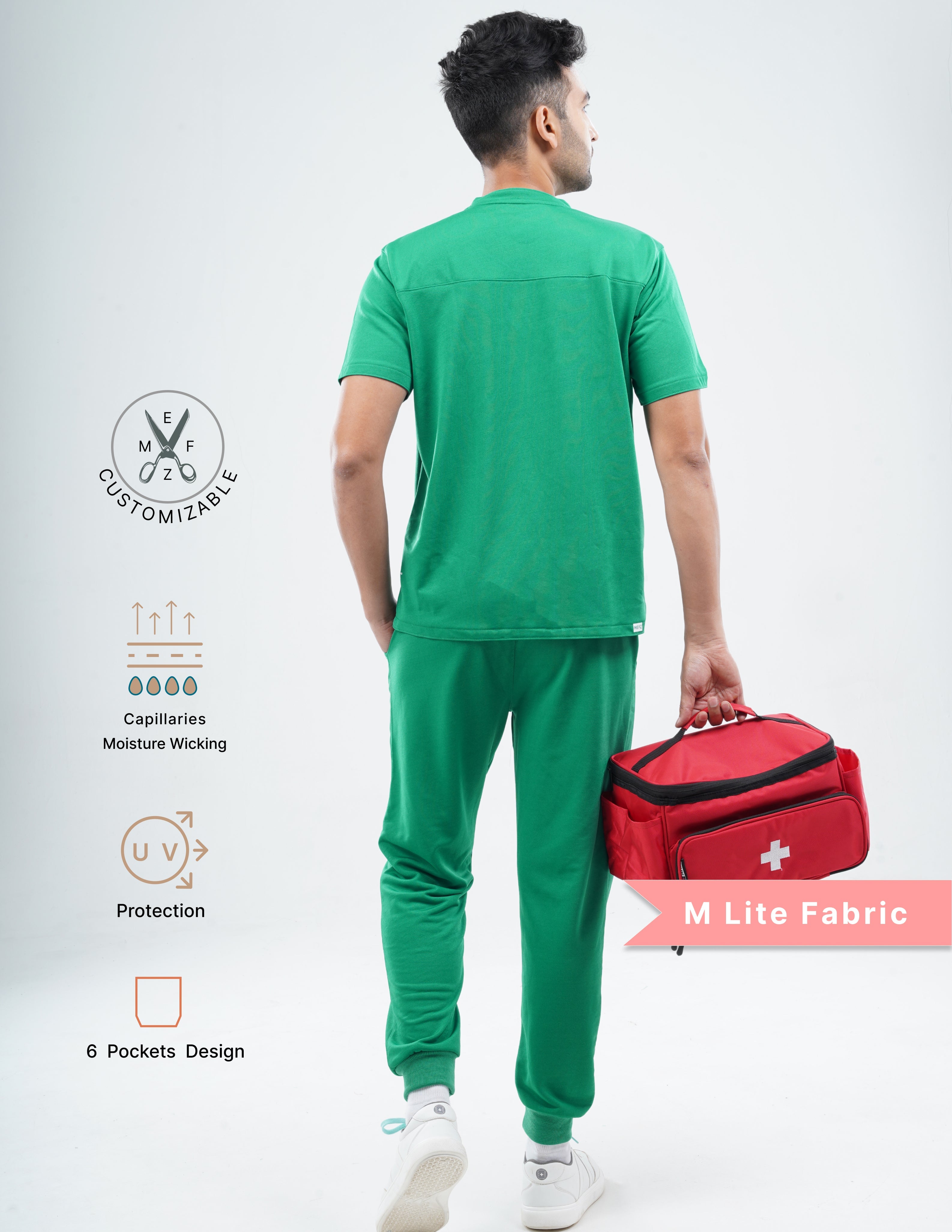 TECTOGREEN V Neck / Jogger Pant / 2 way Stretch (MaleFullset) MKZ150