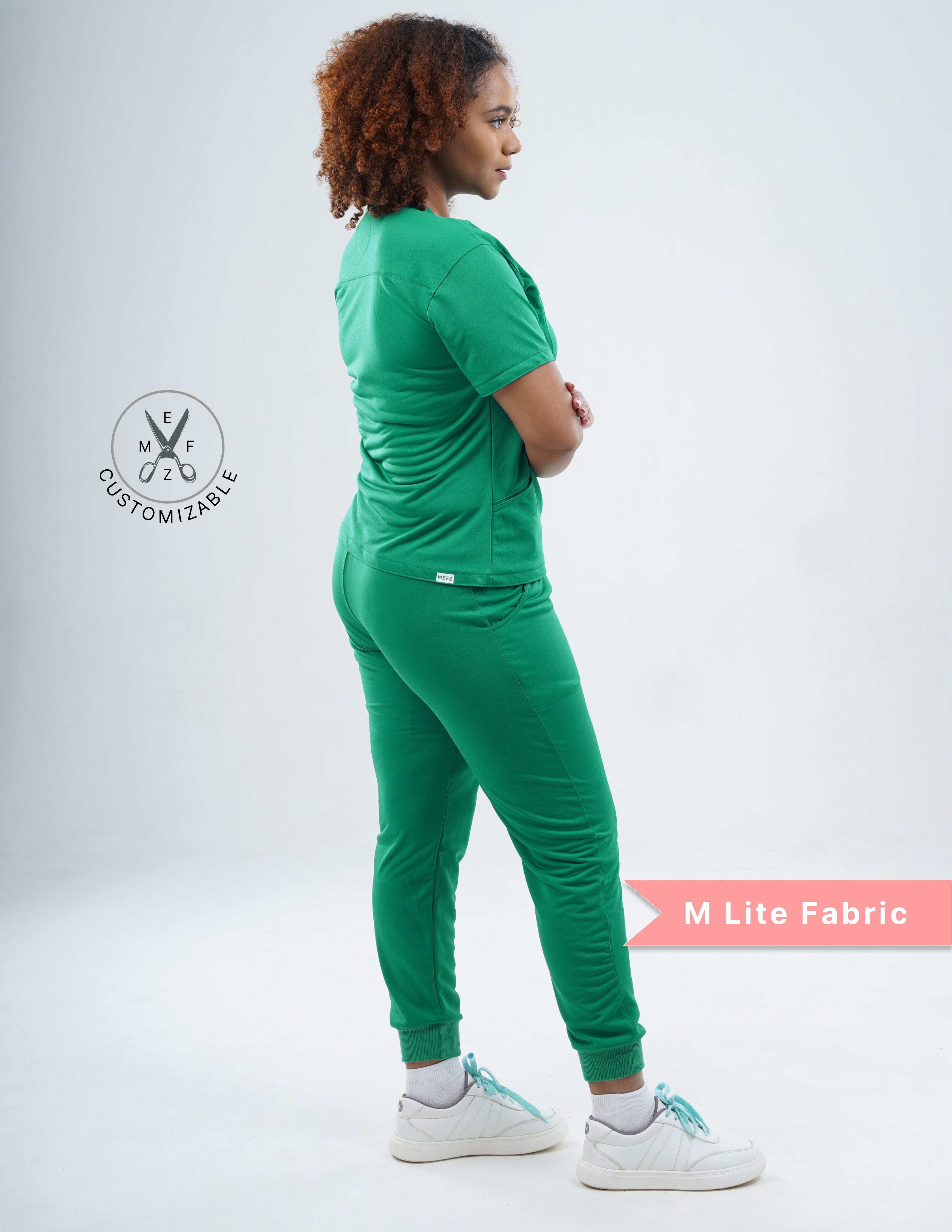 TETOGREEN V Neck / Jogger Pant / 2 way Stretch (FemaleFullset) MKZ51