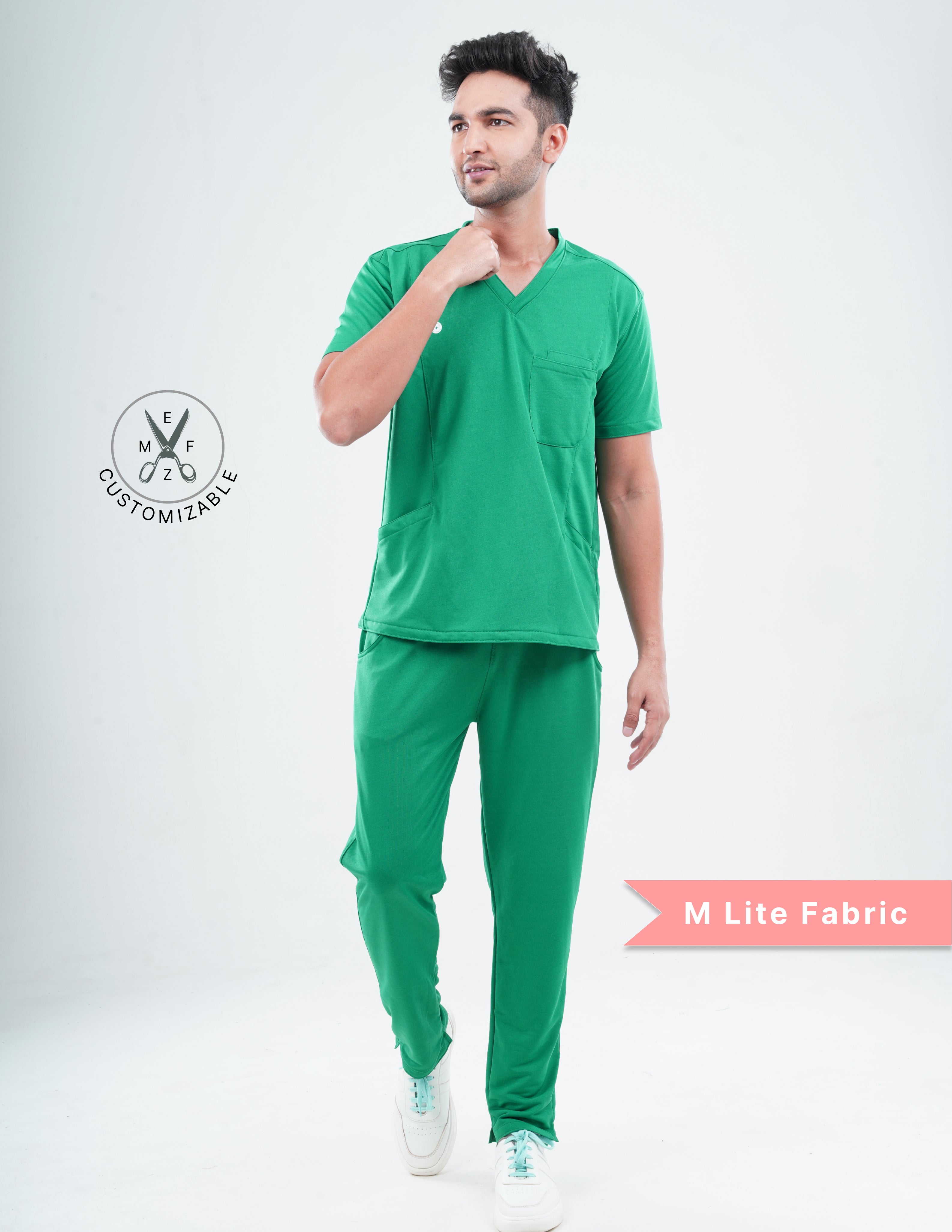 TECTOGREEN V Neck / Straight Pant / 2 way Stretch (MaleFullset) MKZ151