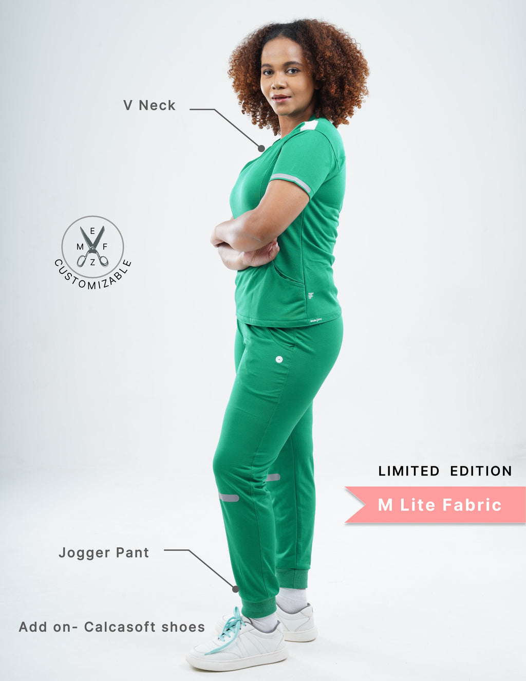 TETOGREEN - LIMITED EDITION V Neck / Jogger Pant / 2 way Stretch (FemaleFullset) MKZ23