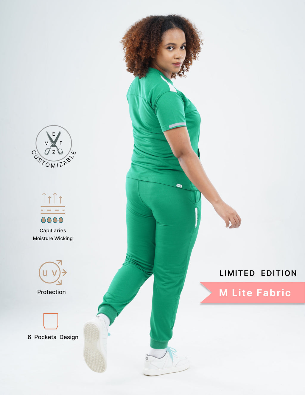 TETOGREEN - LIMITED EDITION V Neck / Jogger Pant / 2 way Stretch (FemaleFullset) MKZ23