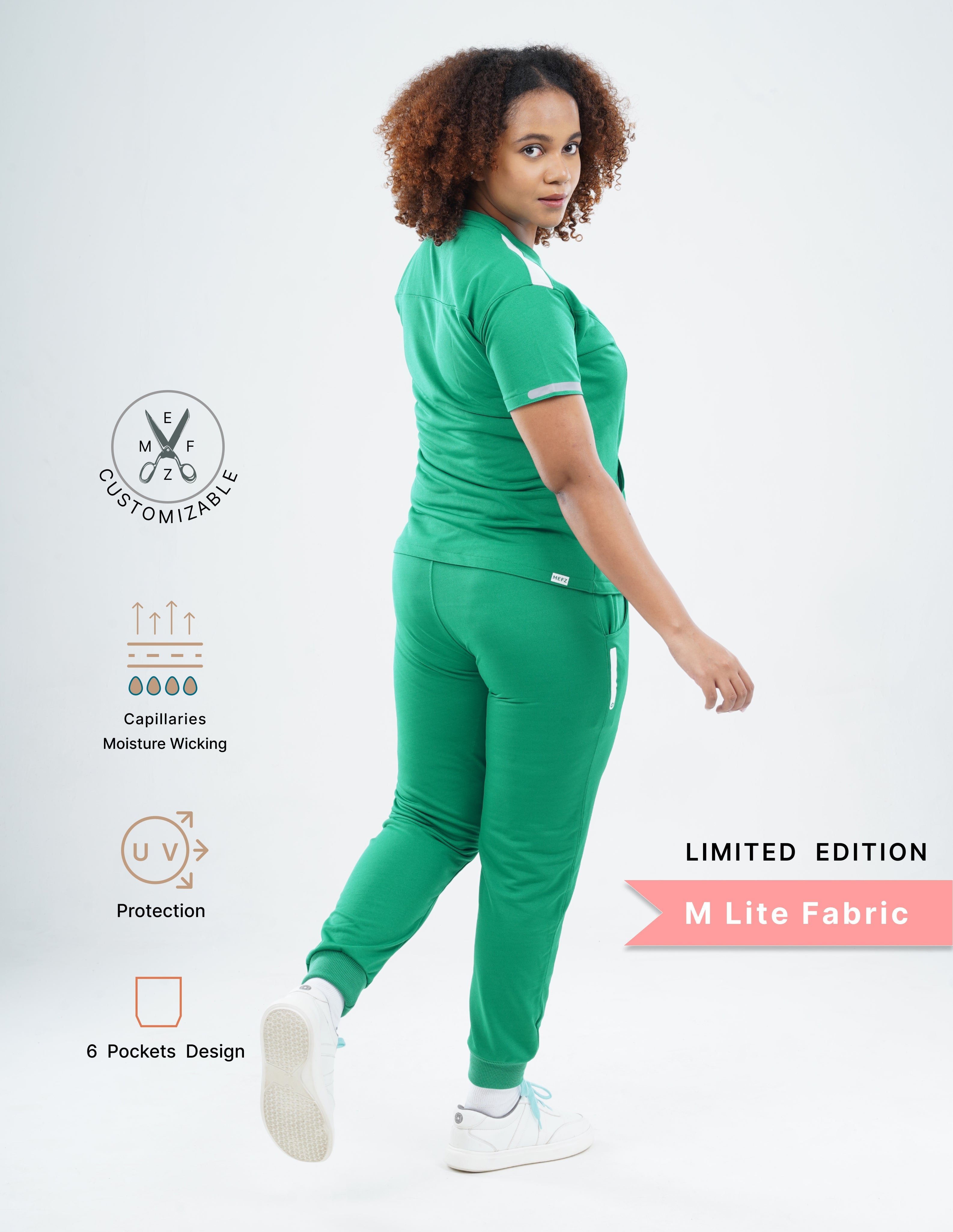 TETOGREEN - LIMITED EDITION V Neck / Jogger Pant / 2 way Stretch (FemaleFullset) MKZ23