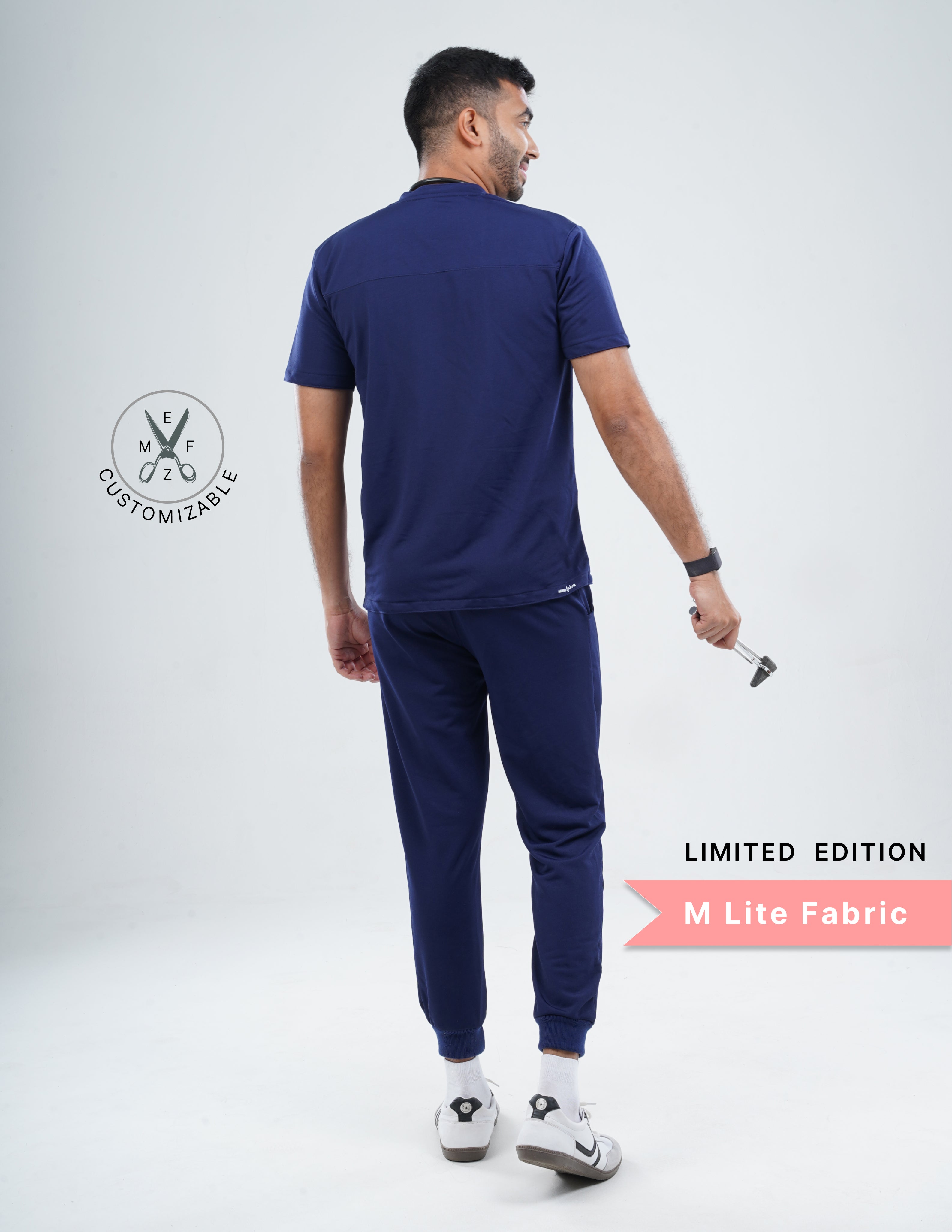 ORLIN NAVY - LIMITED EDITION  V Neck / Jogger Pant / 2 way Stretch (MaleFullset) MKZ160