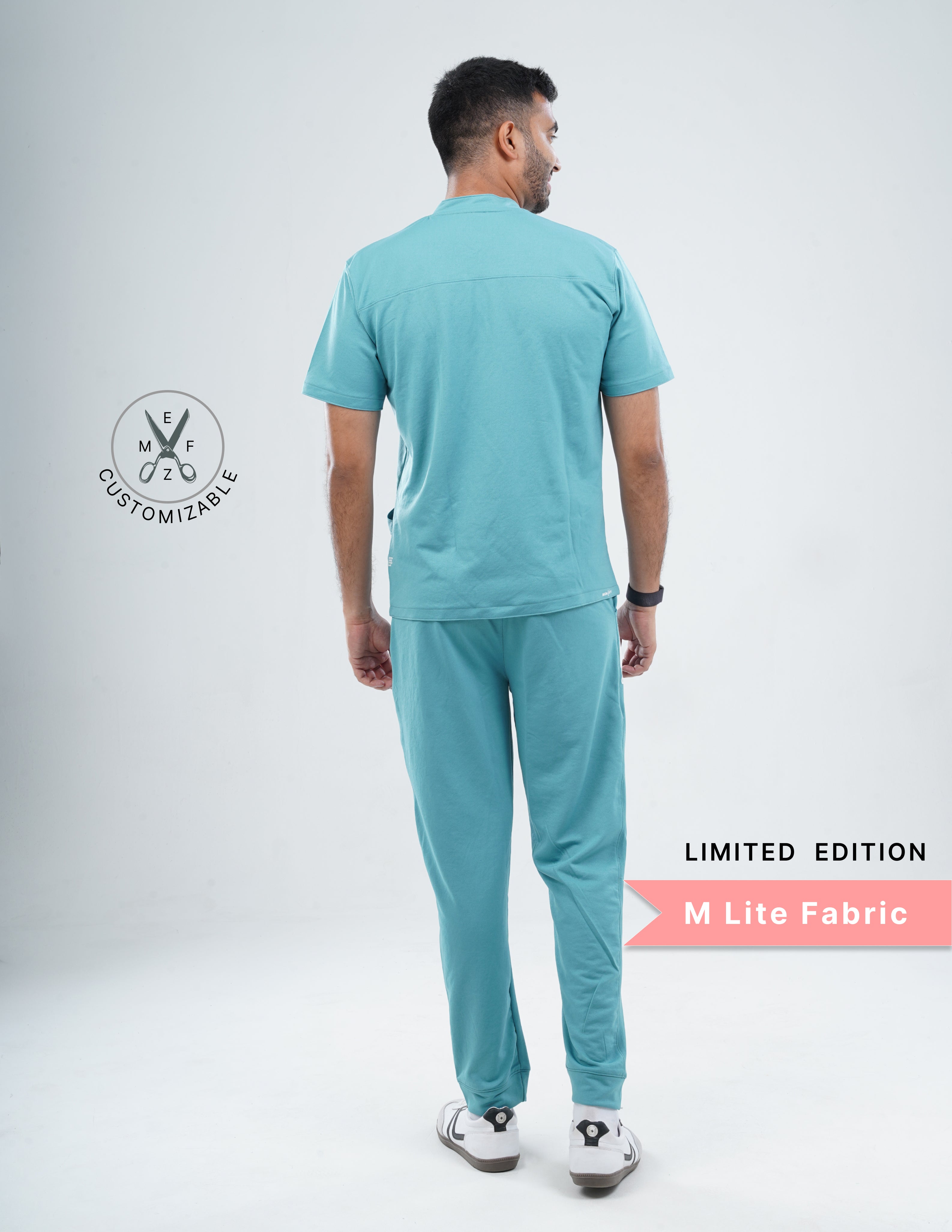 HYLORA TEAL - LIMITED EDITION V Neck / Jogger Pant / 2 way Stretch (MaleFullset) MKZ168