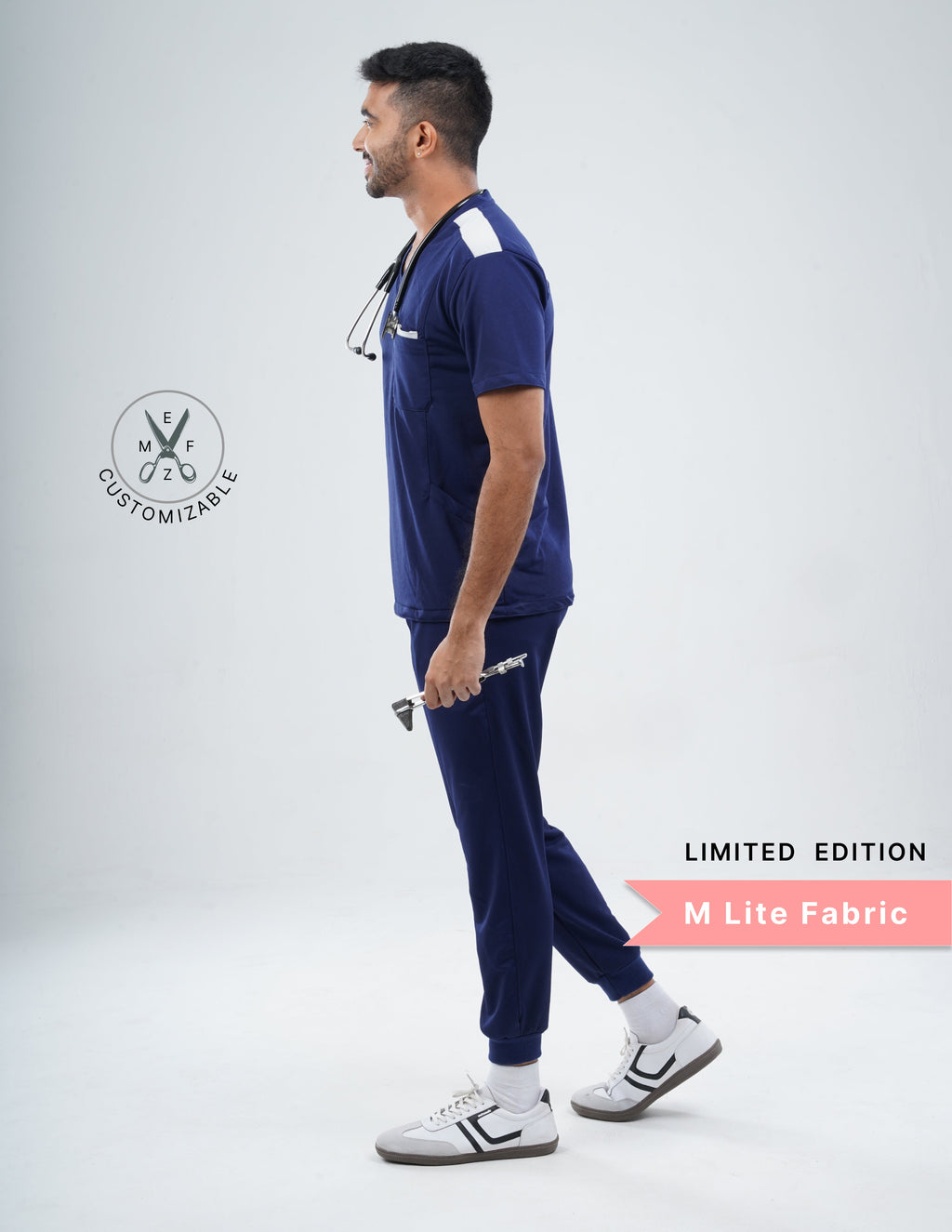 ORLIN NAVY - LIMITED EDITION  V Neck / Jogger Pant / 2 way Stretch (MaleFullset) MKZ160