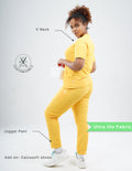 YEL LOVE  V Neck / Jogger Pant / 2 way Stretch (FemaleFullset) MKZ103