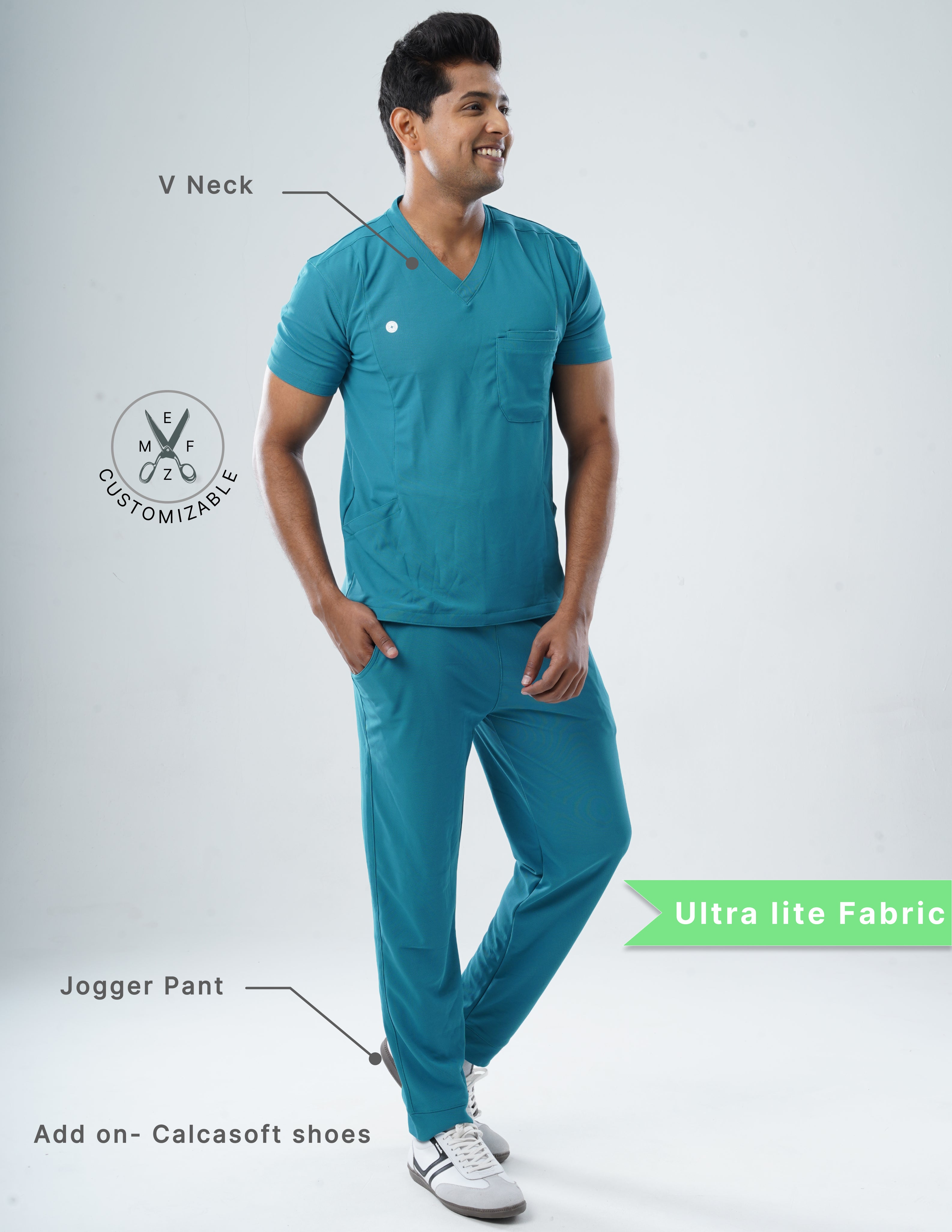 AQUABLAZE  V Neck / Jogger Pant / 2 way Stretch (MaleFullset) MKZ194