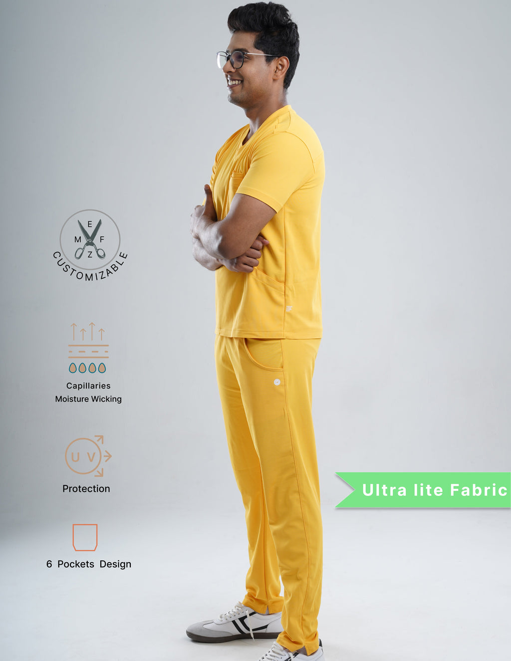 YEL LOVE V Neck / Straight Pant / 2 way Stretch (MaleFullset) MKZ231