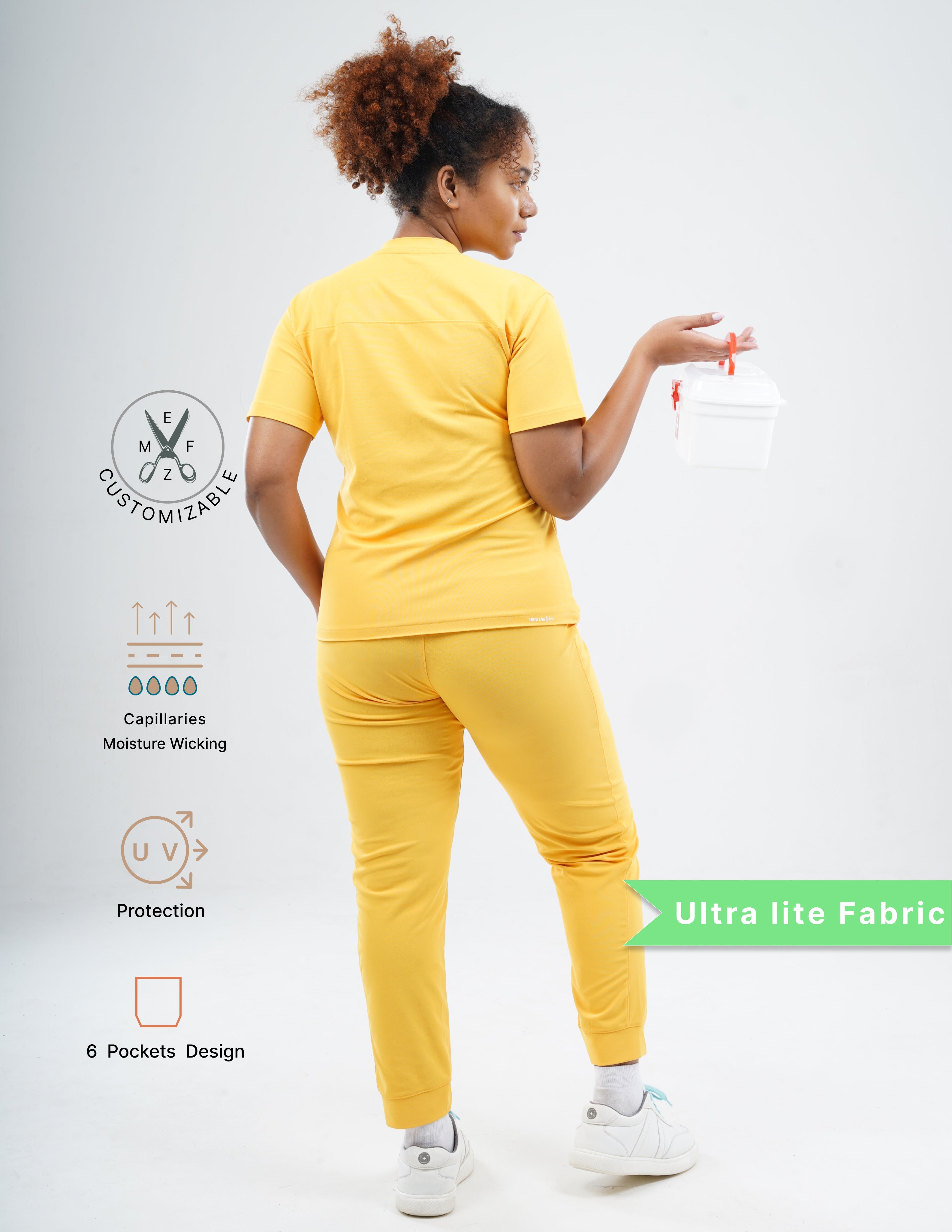 YEL LOVE  V Neck / Jogger Pant / 2 way Stretch (FemaleFullset) MKZ103