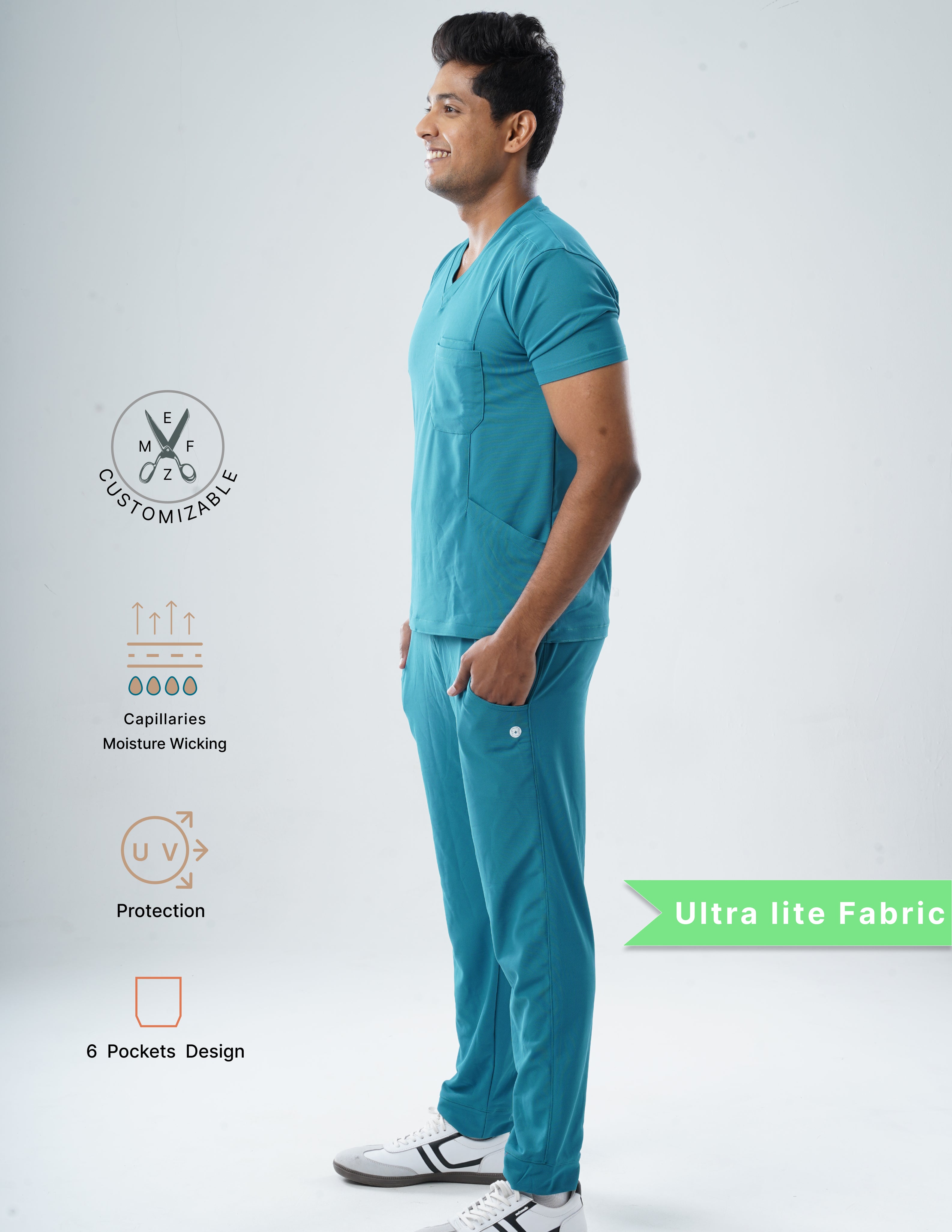 AQUABLAZE  V Neck / Jogger Pant / 2 way Stretch (MaleFullset) MKZ194