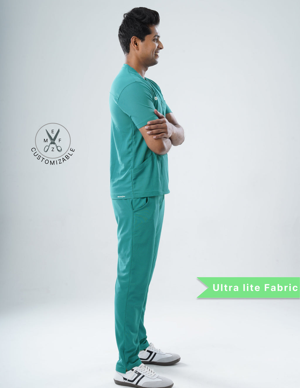 AQUABLAZE  V Neck / Straight Pant / 2 way Stretch (MaleFullset) MKZ195