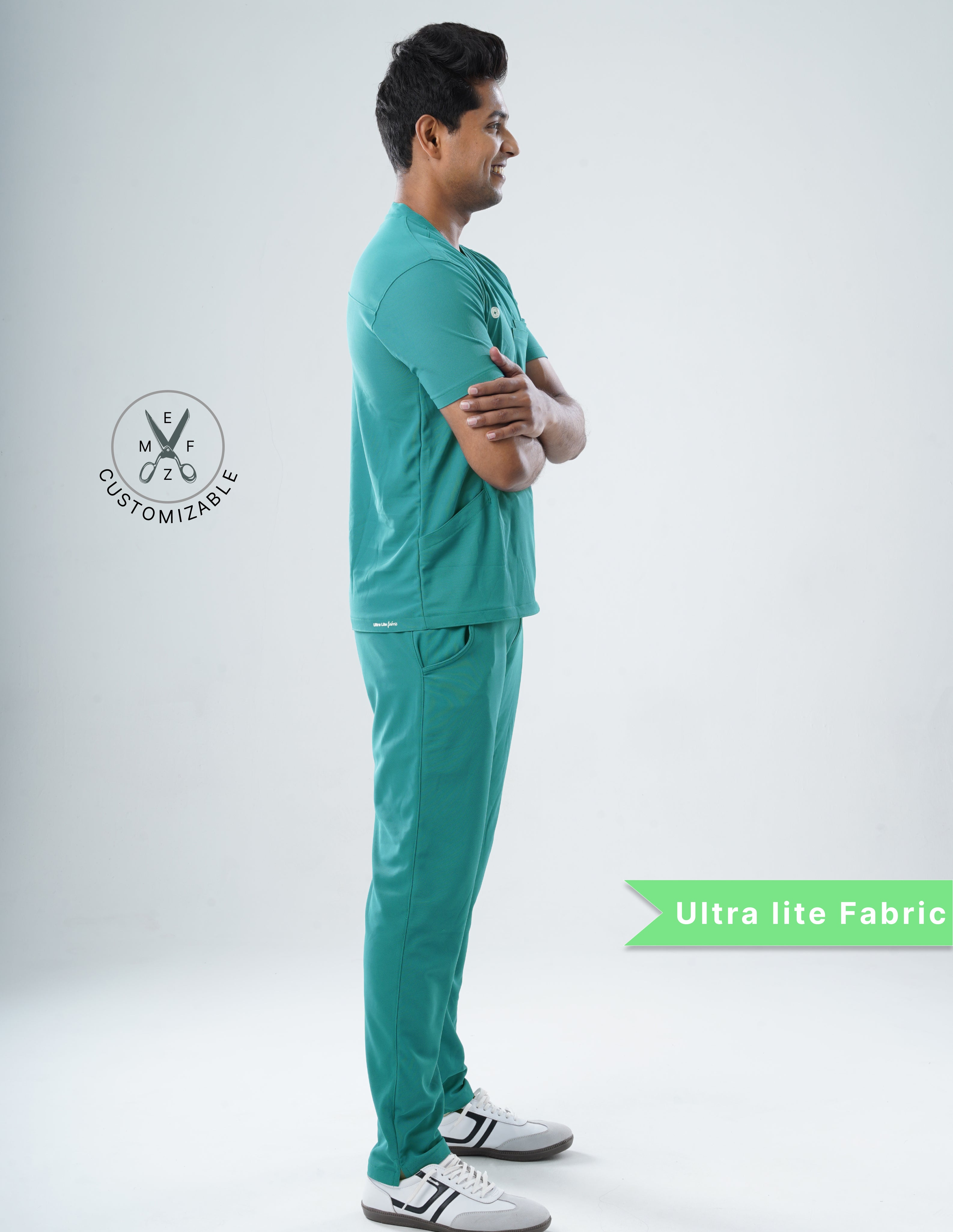 AQUABLAZE  V Neck / Straight Pant / 2 way Stretch (MaleFullset) MKZ195