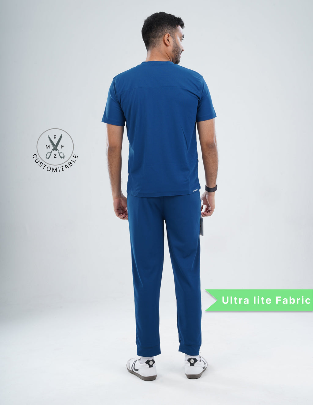 COSMIC BLUE  V Neck / Jogger Pant / 2 way Stretch (MaleFullset) MKZ182