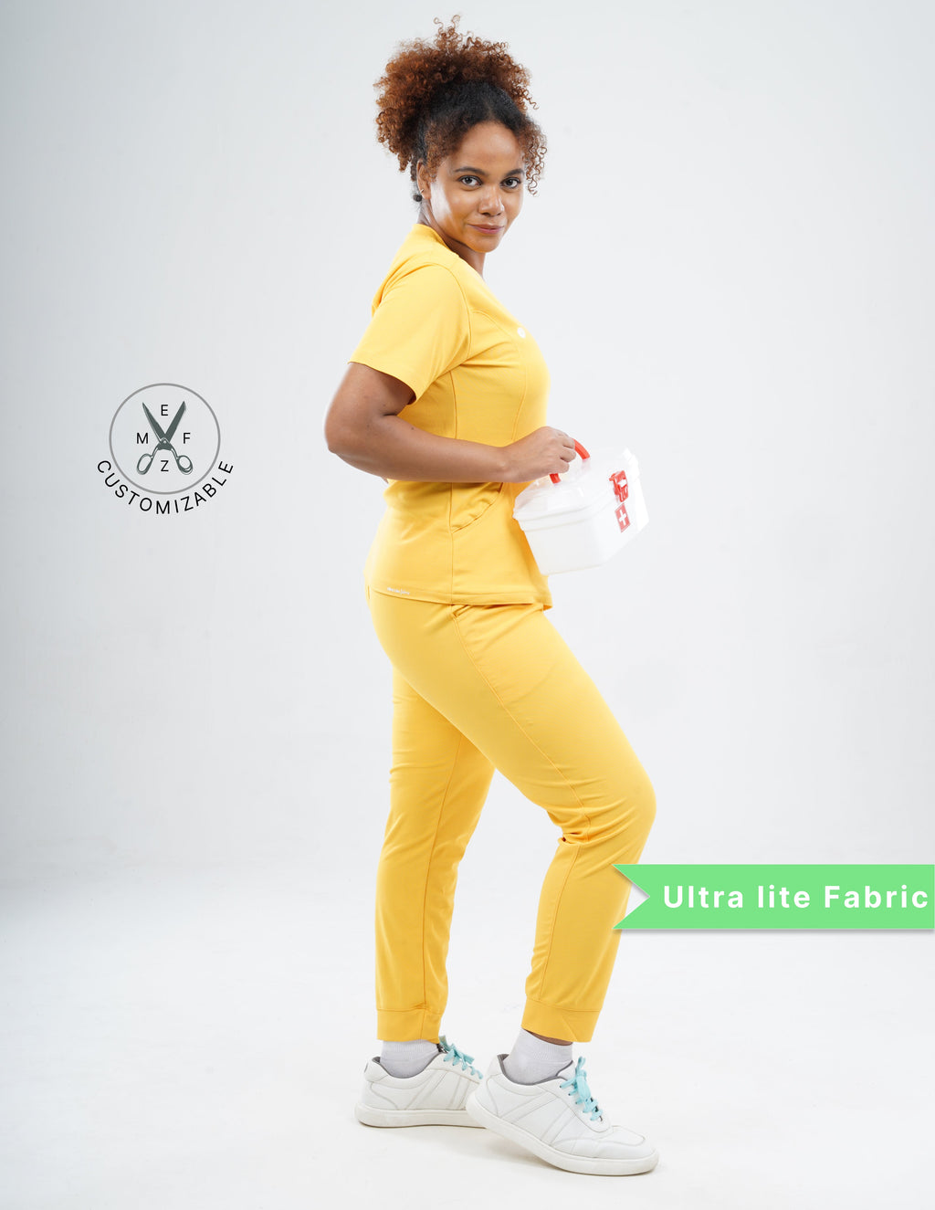 YEL LOVE  V Neck / Jogger Pant / 2 way Stretch (FemaleFullset) MKZ103