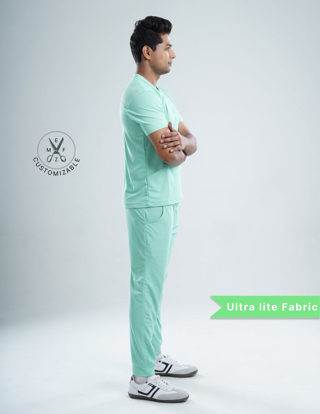 FROSTED MINT V Neck / Jogger Pant / 2 way Stretch (MaleFullset) MKZ242