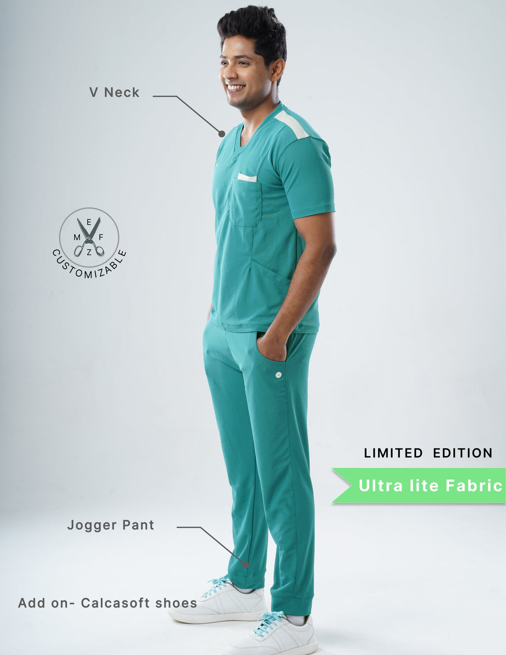 AQUABLAZE - LIMMITED EDITION  V Neck / Jogger Pant / 2 way Stretch (MaleFullset) MKZ196