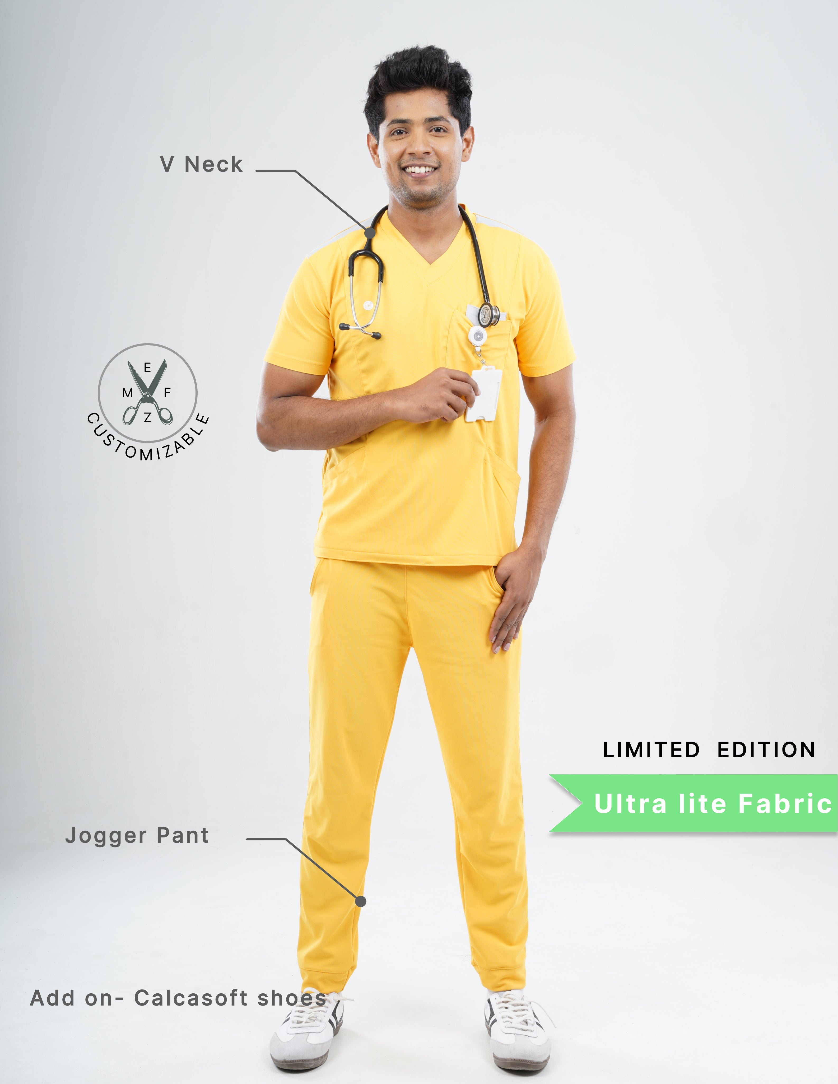 YEL LOVE - LIMITED EDITION V Neck / Jogger Pant / 2 way Stretch (MaleFullset) MKZ232
