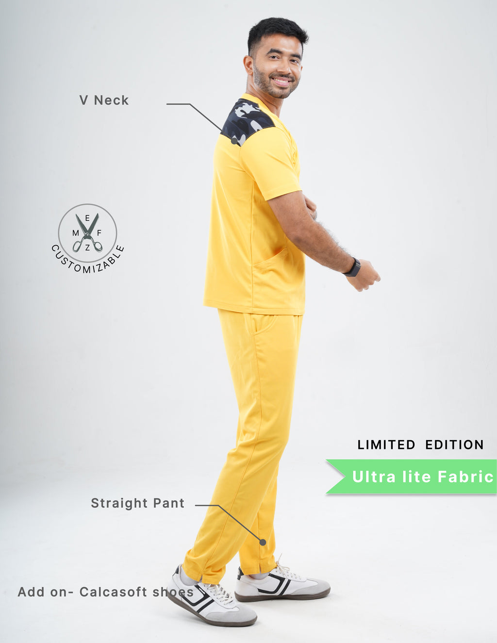 YEL LOVE - CAMOUFLAGE EDITION V Neck / Straight Pant / 2 way Stretch (MaleFullset) MKZ255