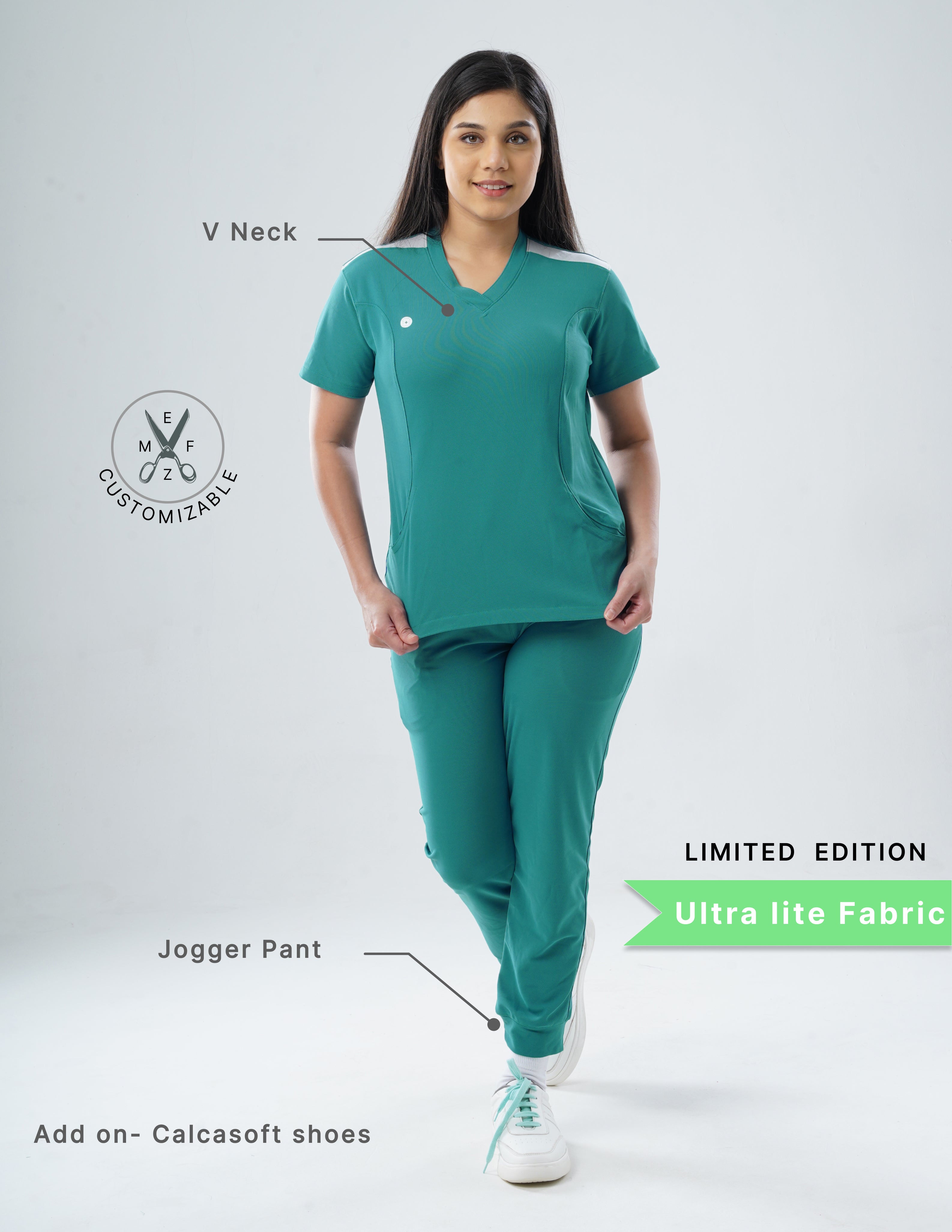 AQUABLAZE - LIMITED EDITION  V Neck / Jogger Pant / 2 way Stretch (FemaleFullset) MKZ69