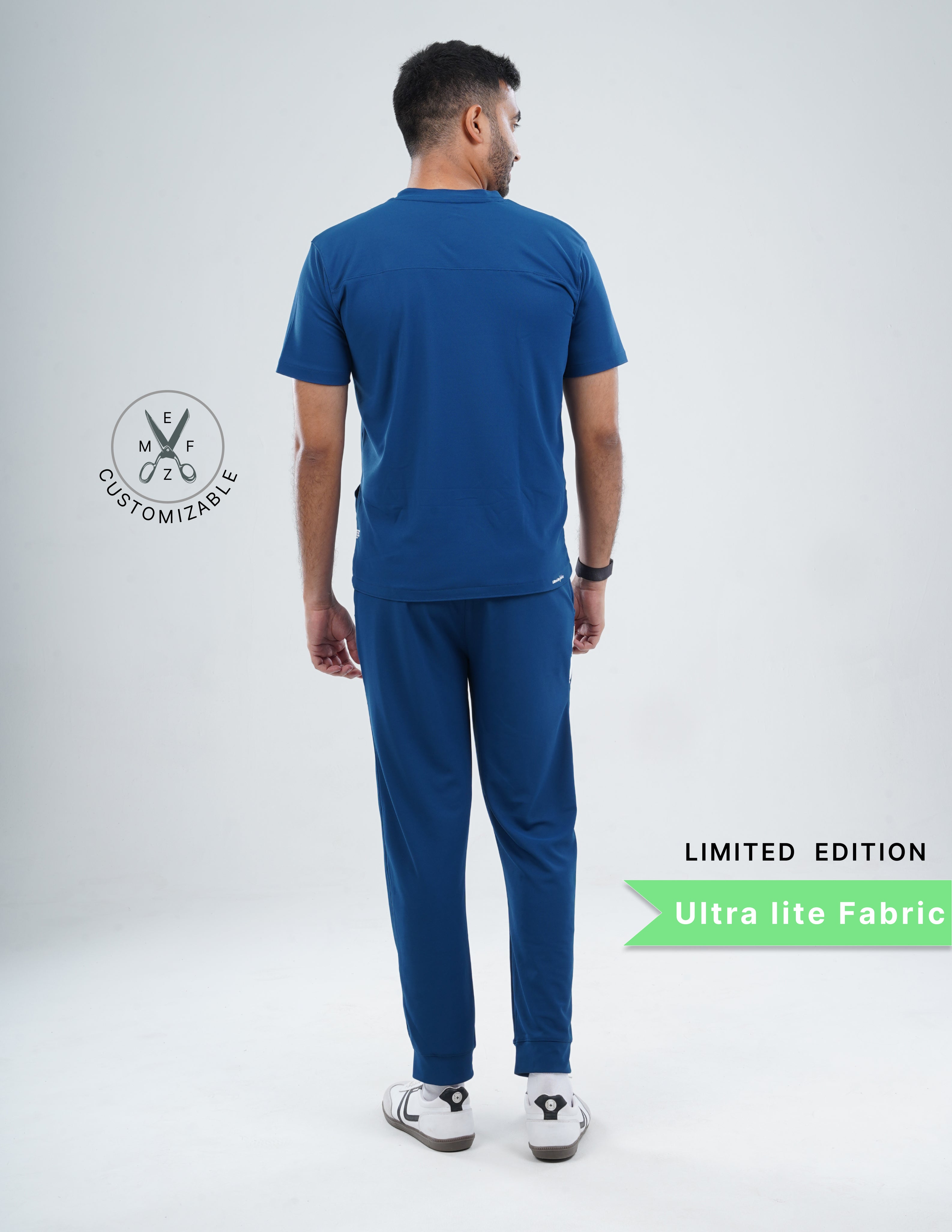 COSMIC BLUE - LIMITED EDITION  V Neck / Jogger Pant / 2 way Stretch (MaleFullset) MKZ184