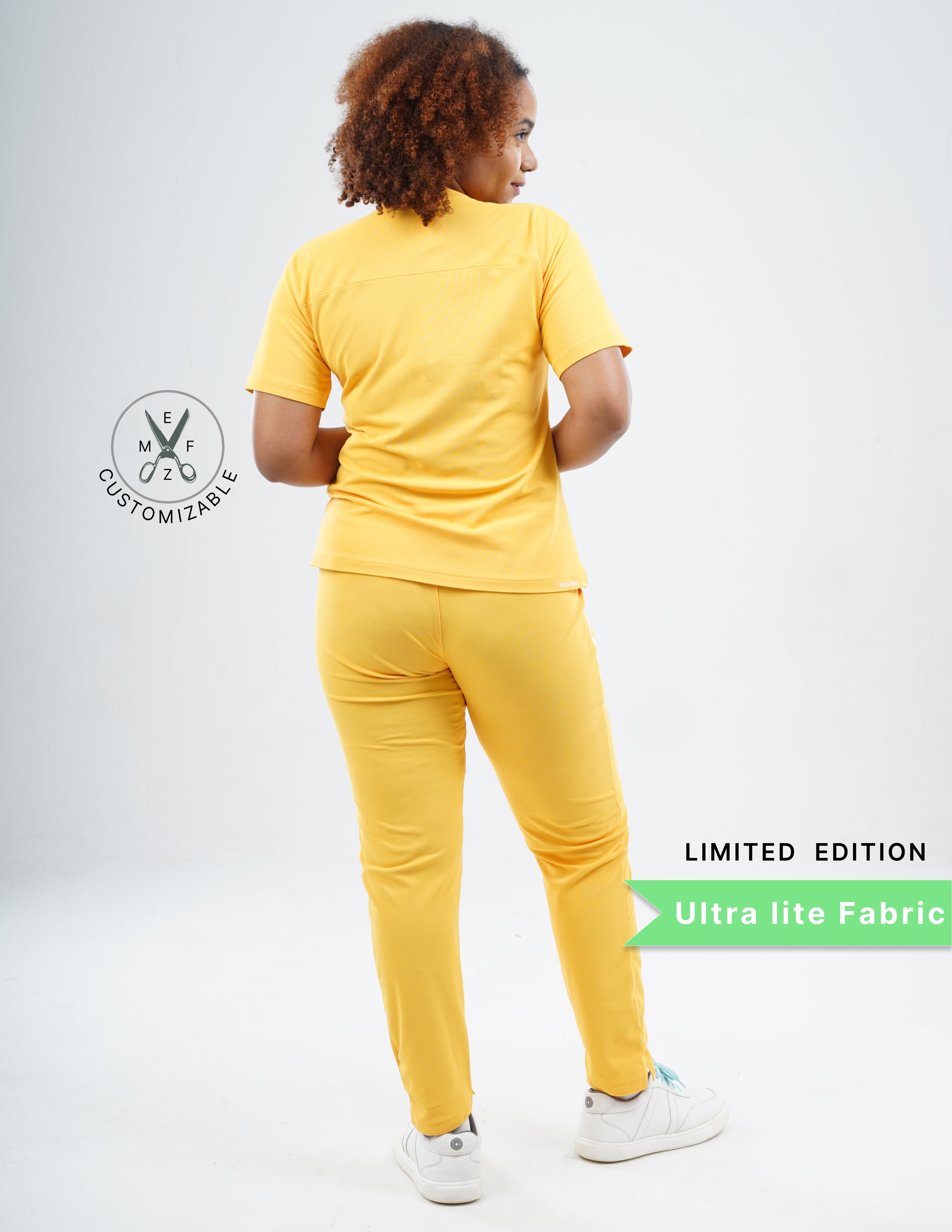 YEL LOVE  V Neck / Straight Pant / 2 way Stretch (FemaleFullset) MKZ106