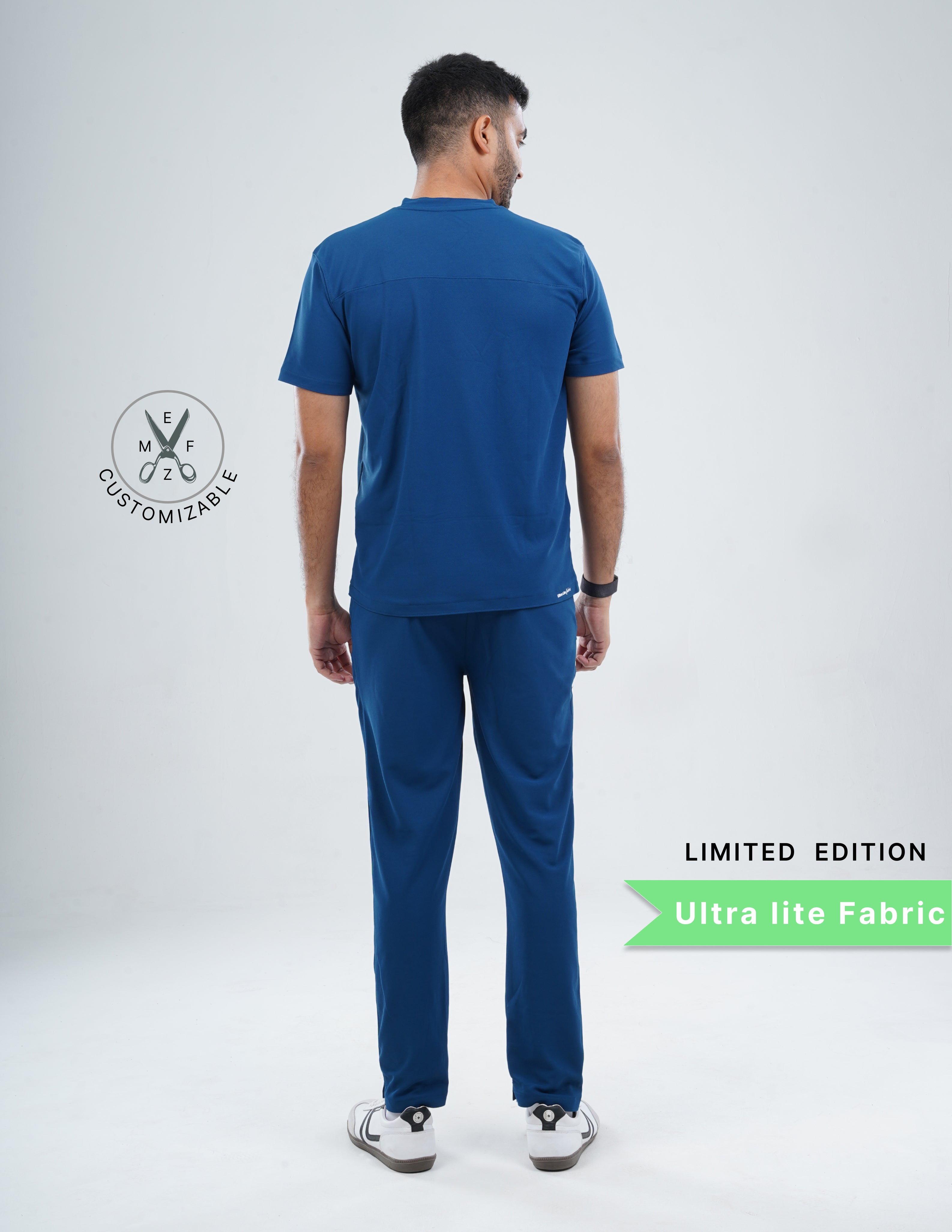 COSMIC BLUE - LIMITED EDITION  V Neck / Straight Pant / 2 way Stretch (MaleFullset) MKZ185