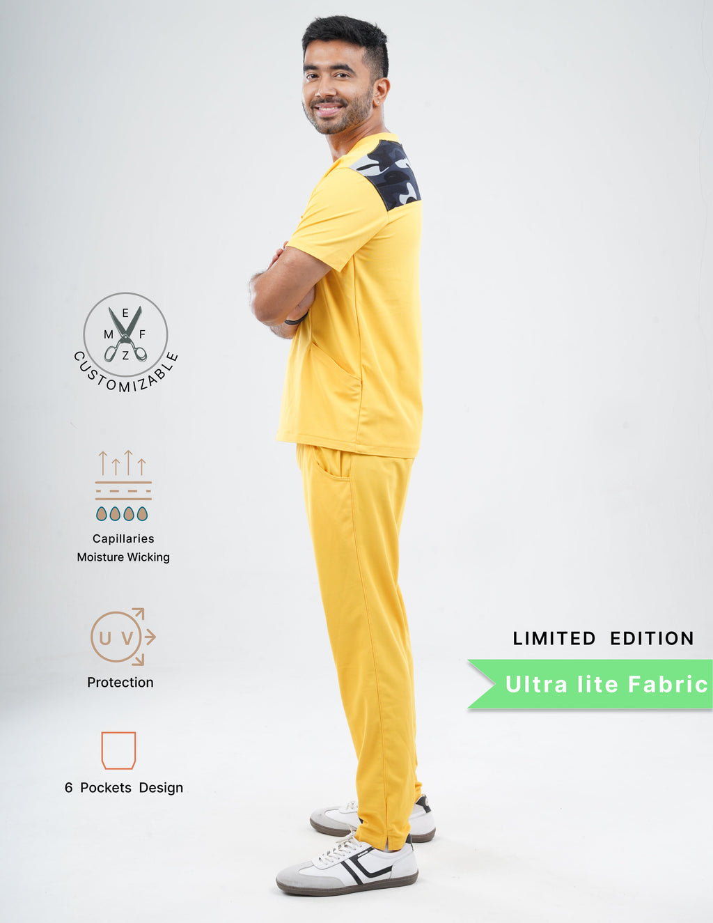 YEL LOVE - CAMOUFLAGE EDITION V Neck / Straight Pant / 2 way Stretch (MaleFullset) MKZ255