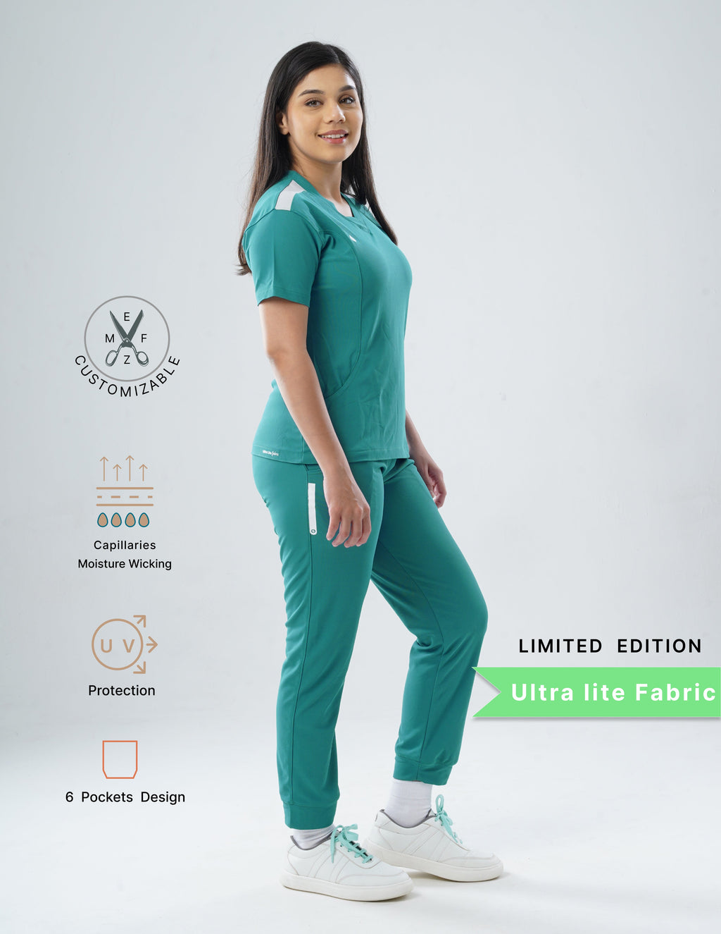 AQUABLAZE - LIMITED EDITION  V Neck / Jogger Pant / 2 way Stretch (FemaleFullset) MKZ69