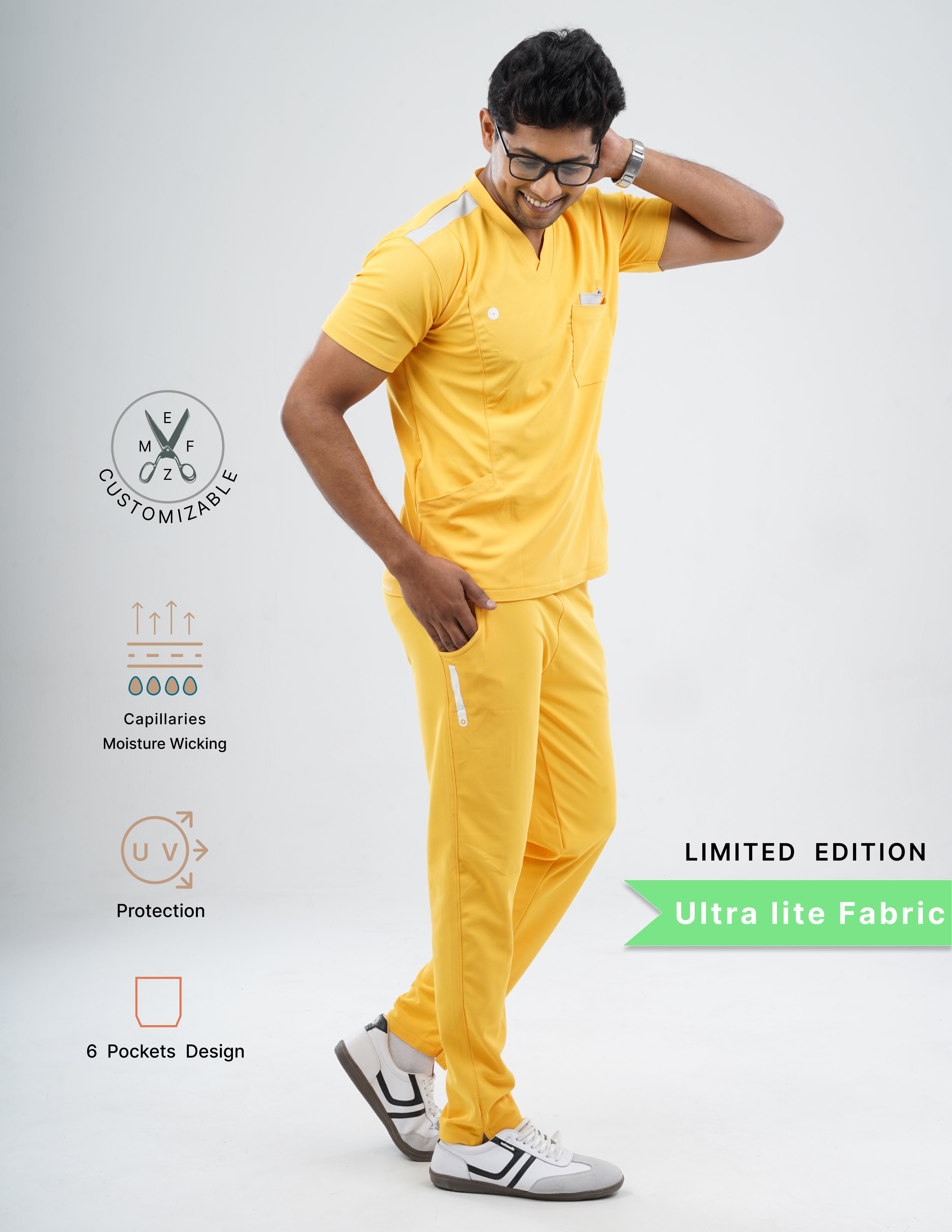 YEL LOVE - LIMITED EDITION V Neck / Straight Pant / 2 way Stretch (MaleFullset) MKZ233