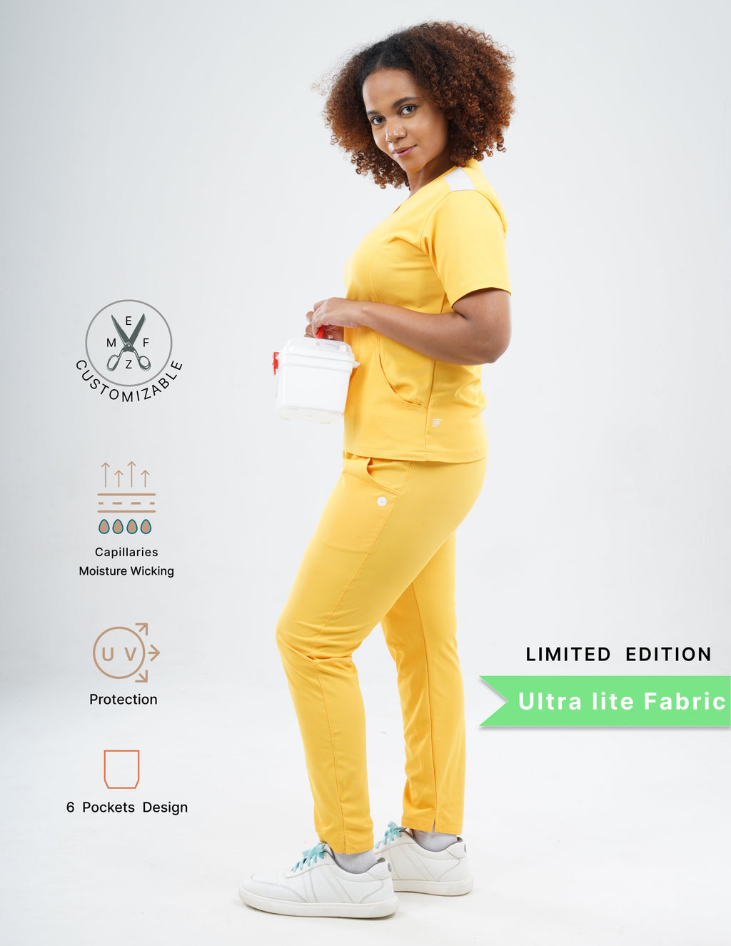 YEL LOVE  V Neck / Straight Pant / 2 way Stretch (FemaleFullset) MKZ106