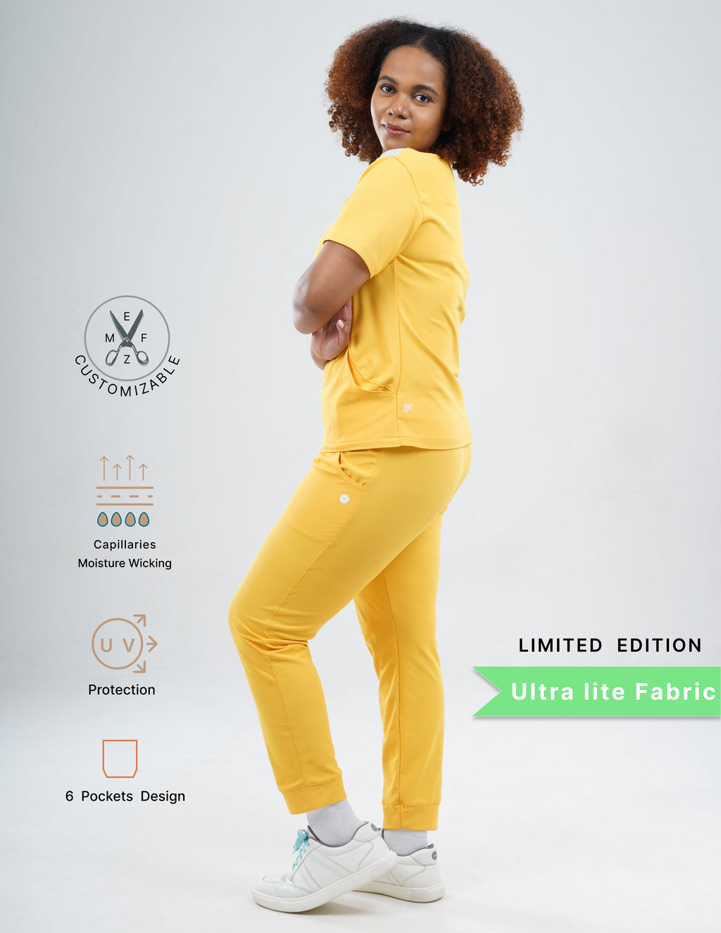 YEL LOVE  V Neck / Jogger Pant / 2 way Stretch (FemaleFullset) MKZ105