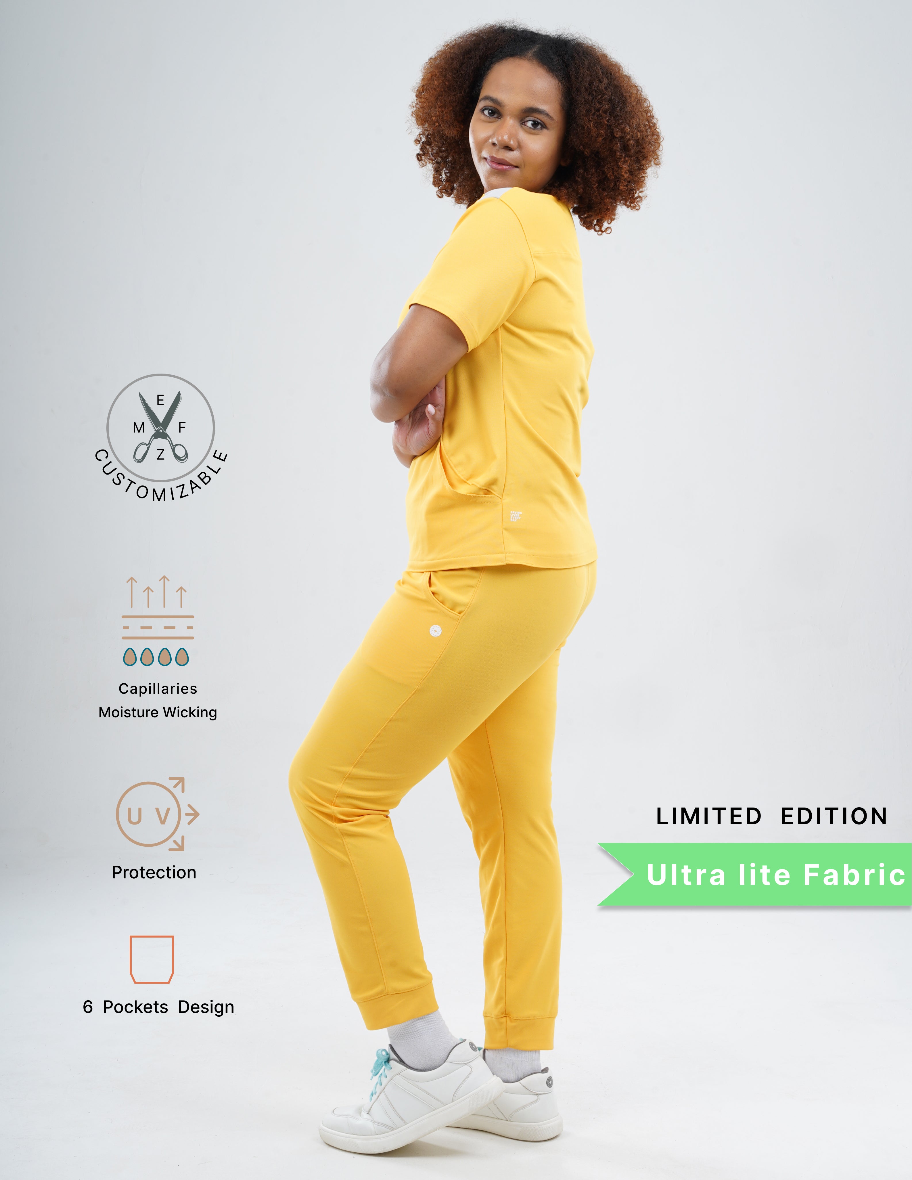 YEL LOVE  V Neck / Jogger Pant / 2 way Stretch (FemaleFullset) MKZ105