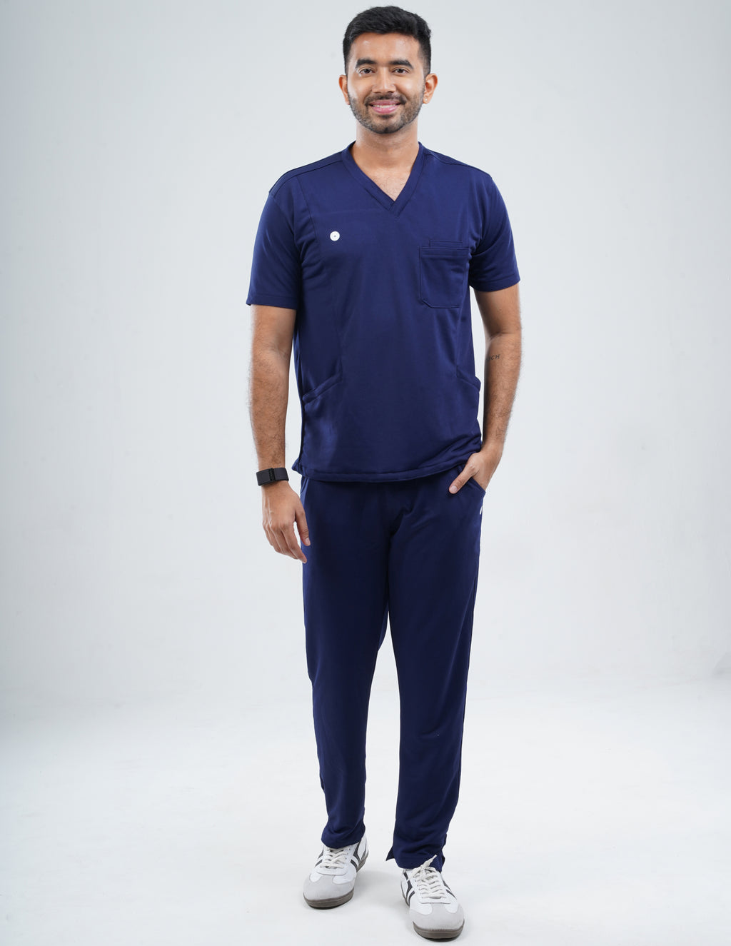 ORLIN NAVY  V Neck / Straight Pant / 2 way Stretch (MaleFullset) MKZ159