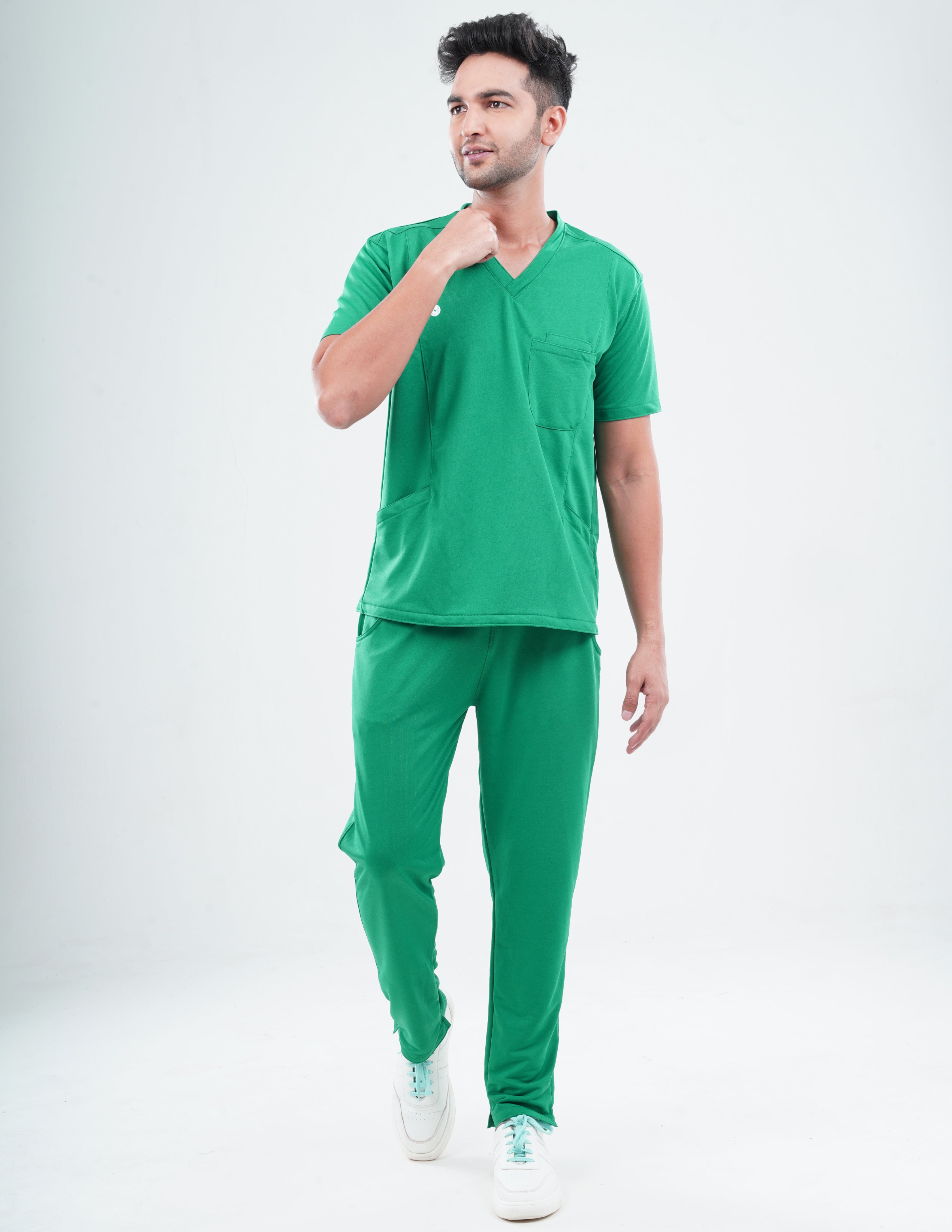 TECTOGREEN V Neck / Straight Pant / 2 way Stretch (MaleFullset) MKZ151