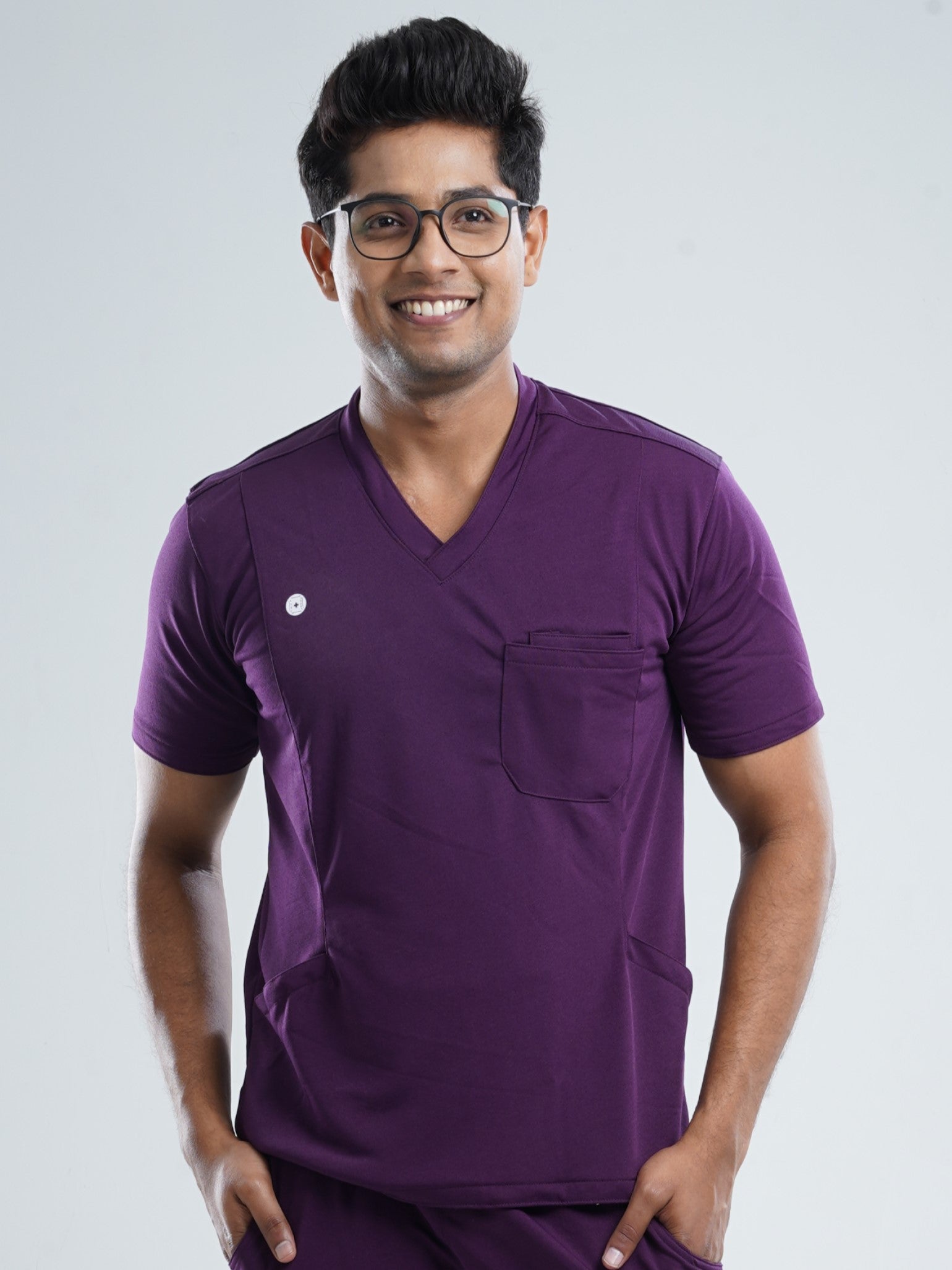MERLOT WINE  V Neck Male Top MKZ143T