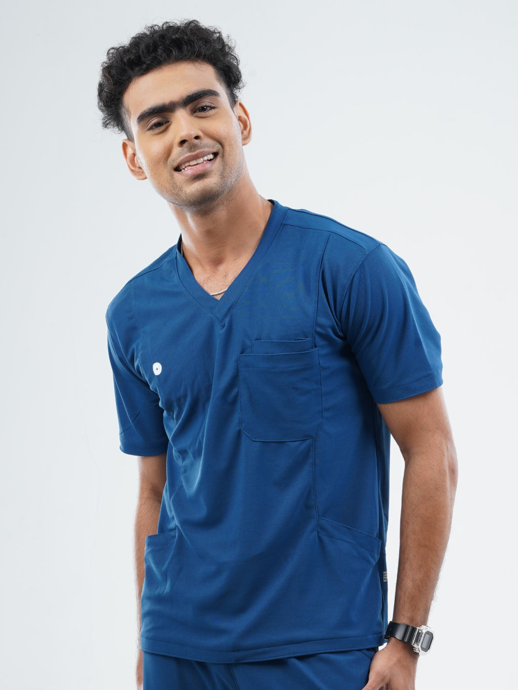 COSMIC BLUE  V Neck Male Top MKZ183T