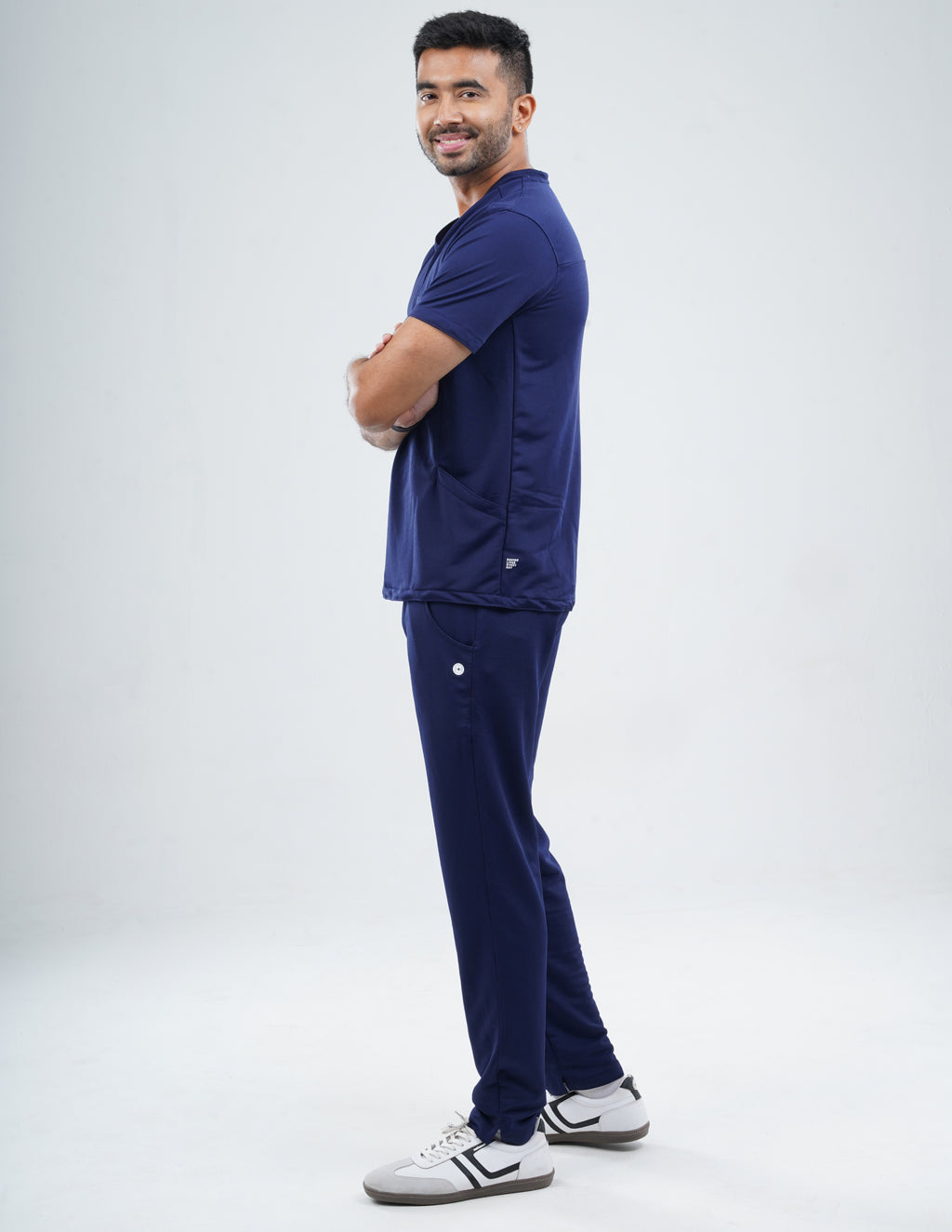ORLIN NAVY  V Neck / Straight Pant / 2 way Stretch (MaleFullset) MKZ159