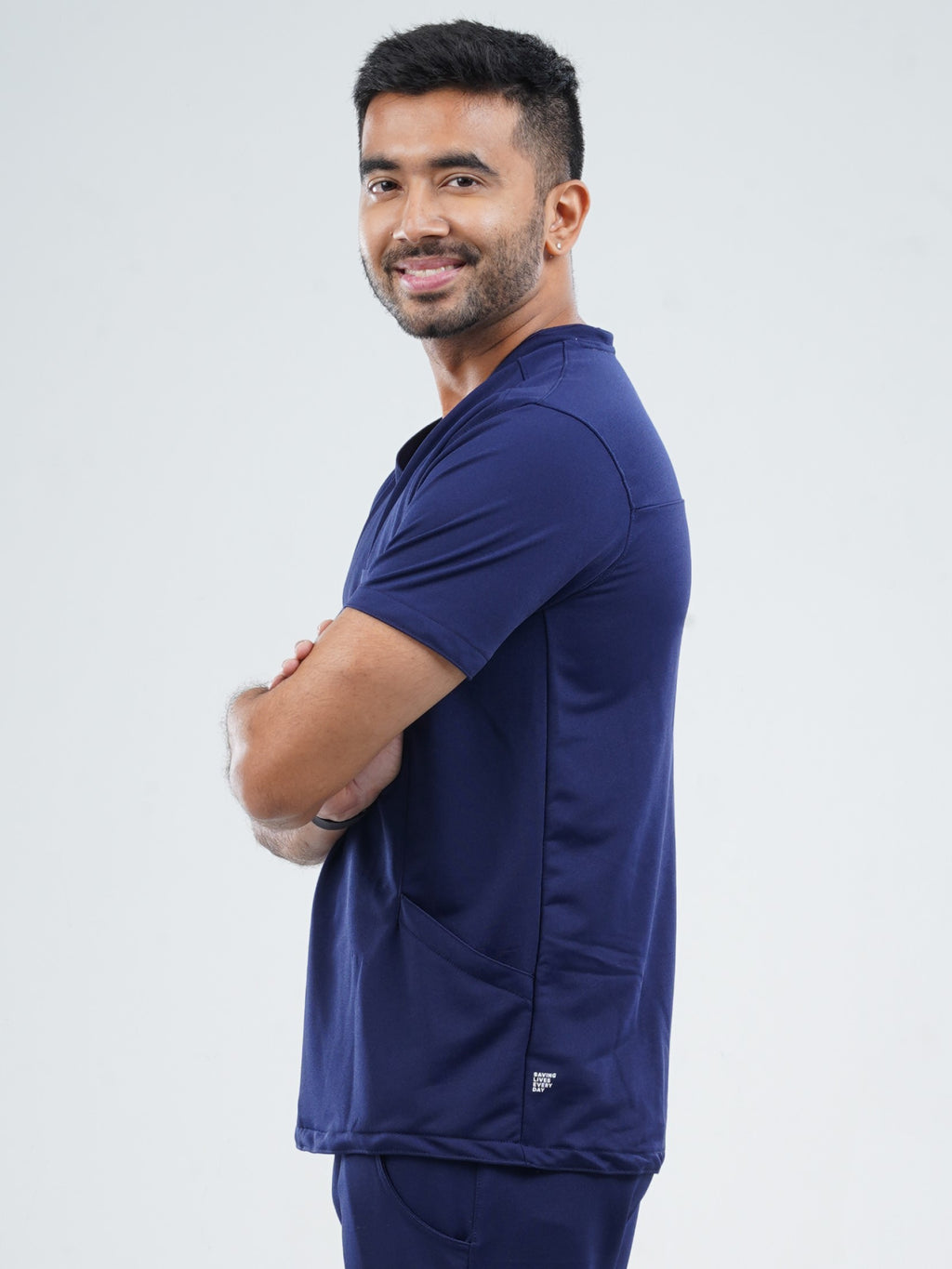 ORLIN NAVY  V Neck Male  MKZ159T