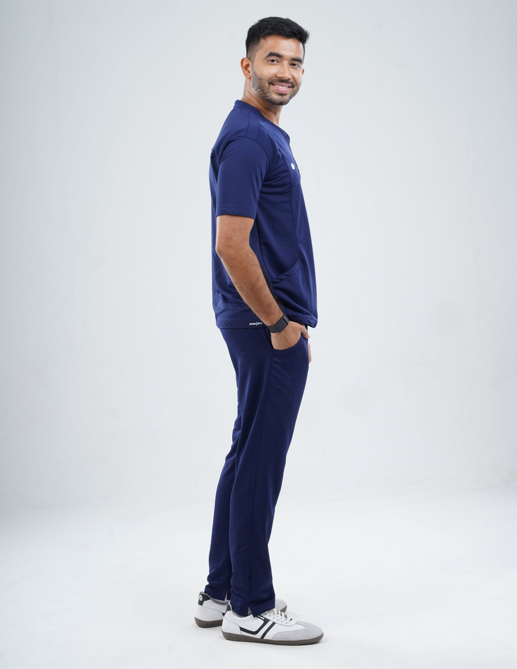 ORLIN NAVY  V Neck / Straight Pant / 2 way Stretch (MaleFullset) MKZ159