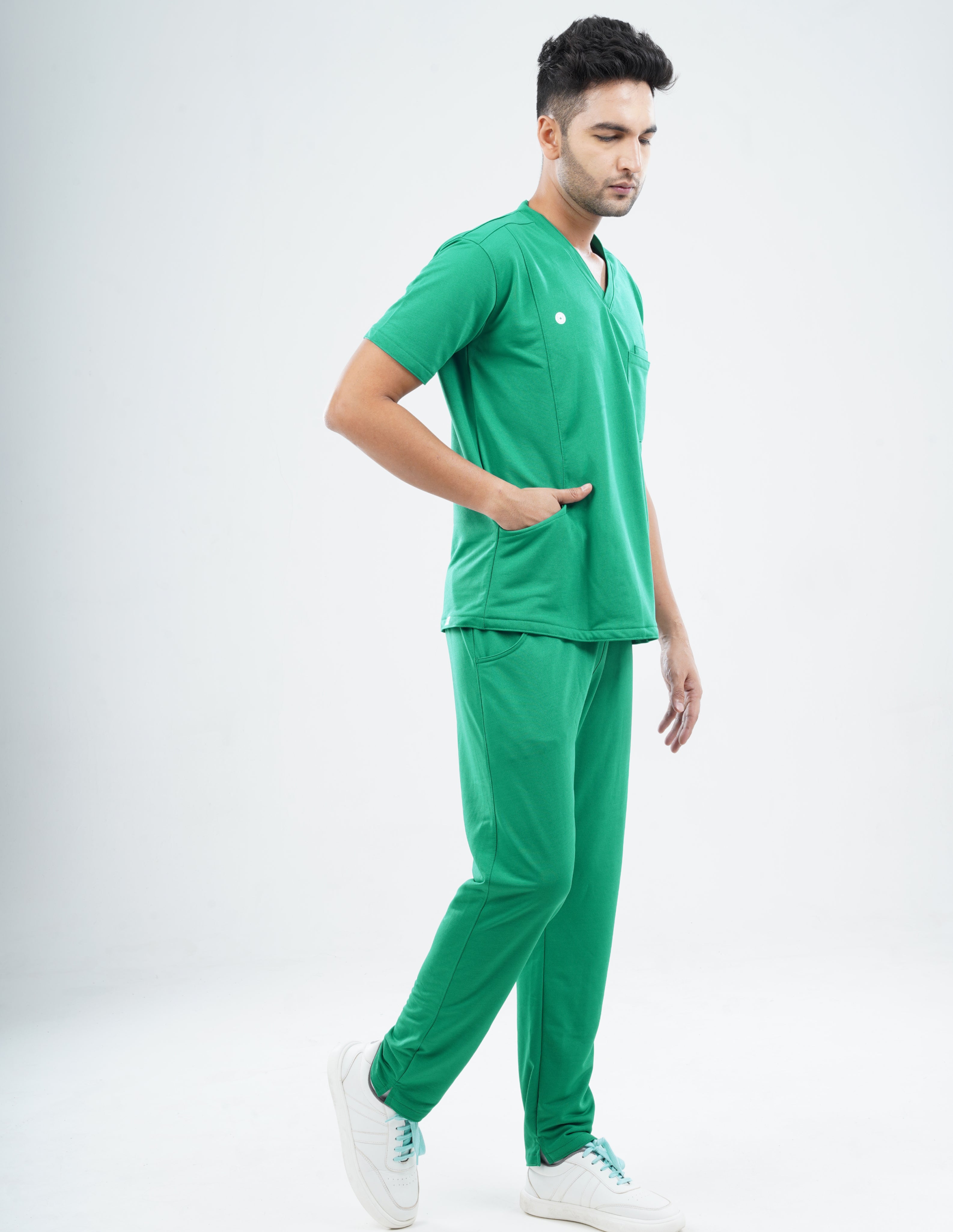 TECTOGREEN V Neck / Straight Pant / 2 way Stretch (MaleFullset) MKZ151