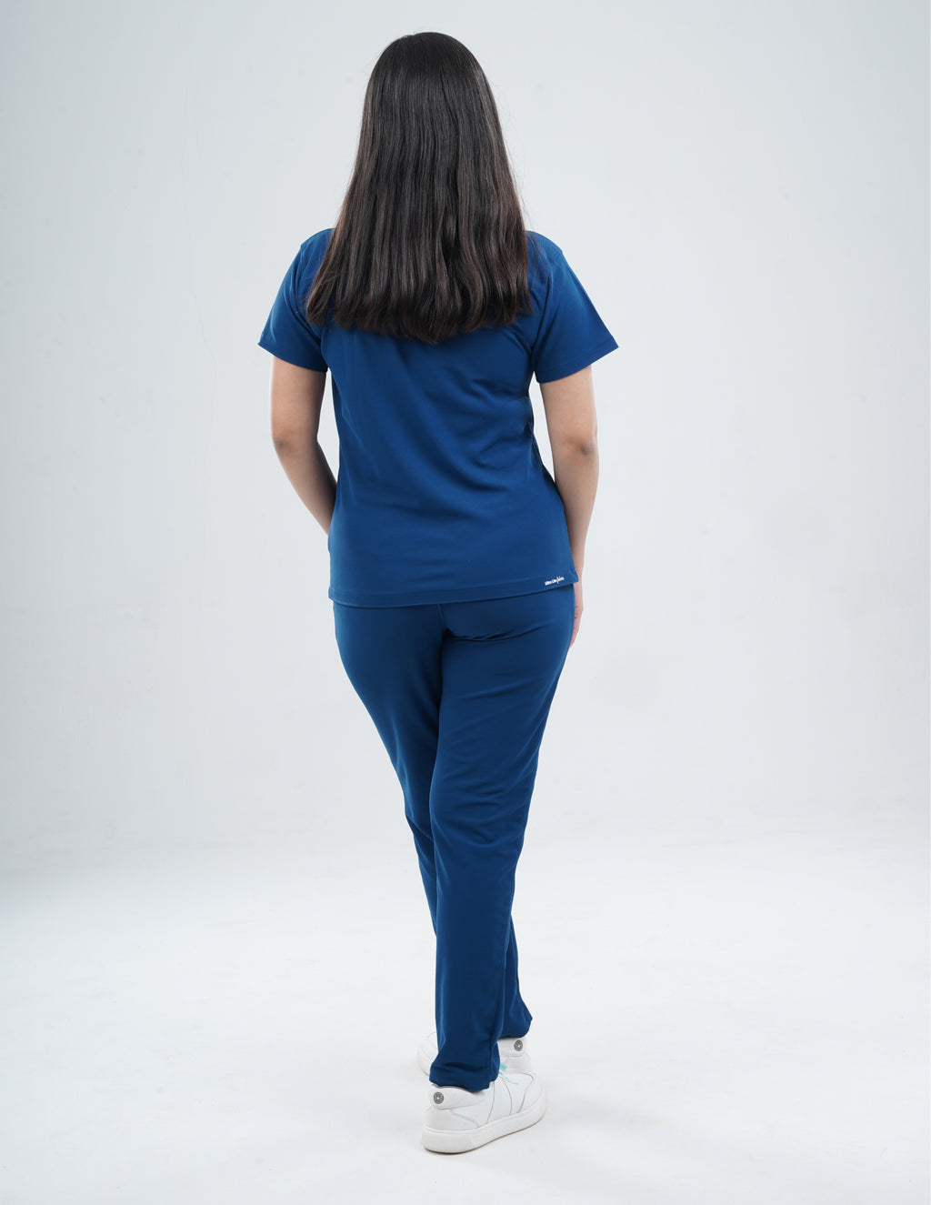 COSMIC BLUE  V Neck / Straight Pant / 2 way Stretch (FemaleFullset) MKZ56