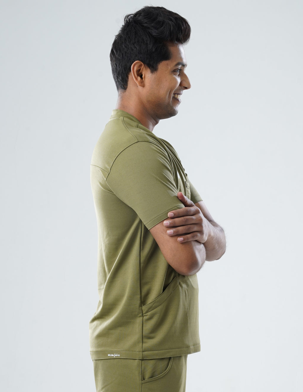 FERIL OLIVE V Neck Male Top MKZ175TOP