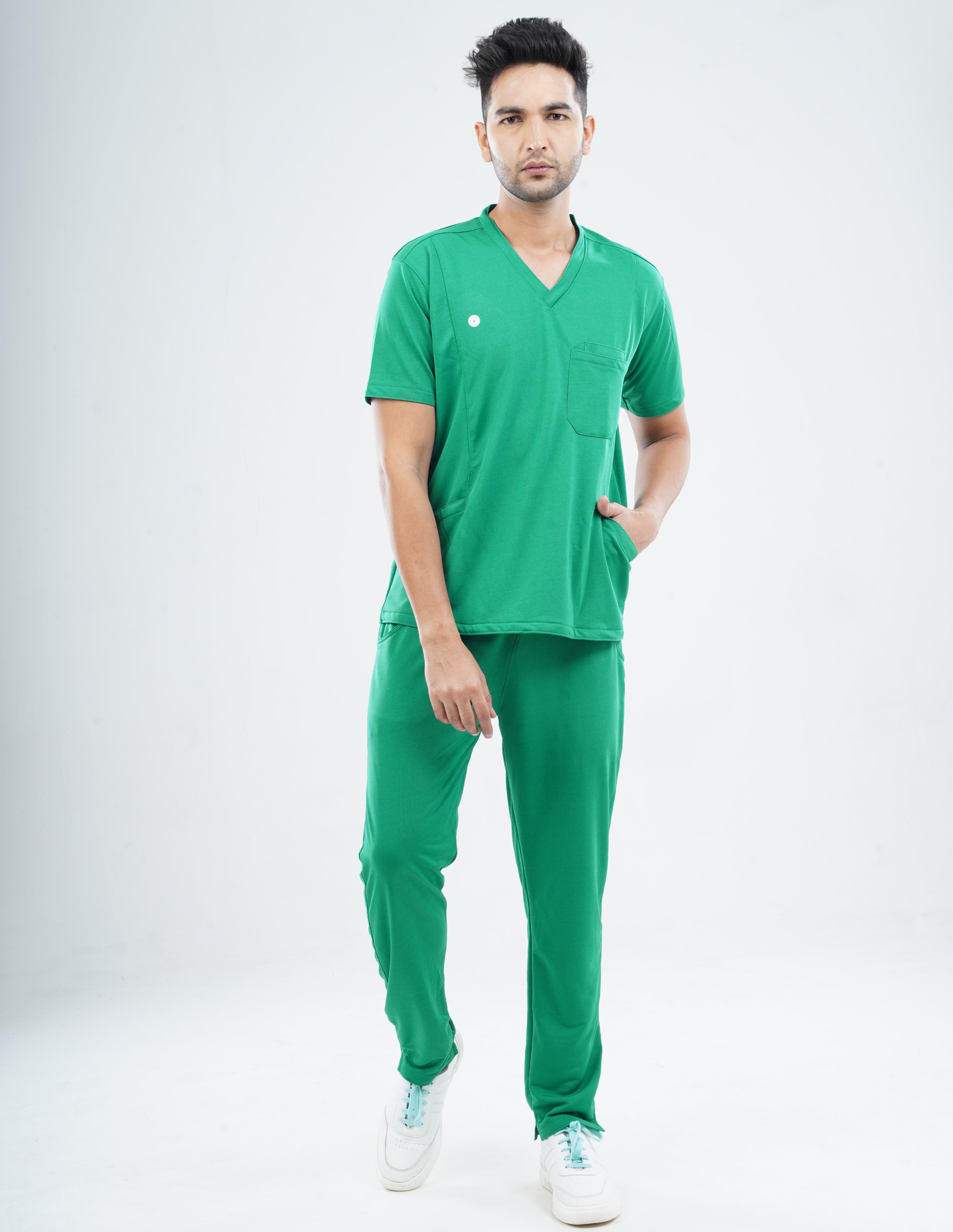 TECTOGREEN V Neck / Straight Pant / 2 way Stretch (MaleFullset) MKZ151