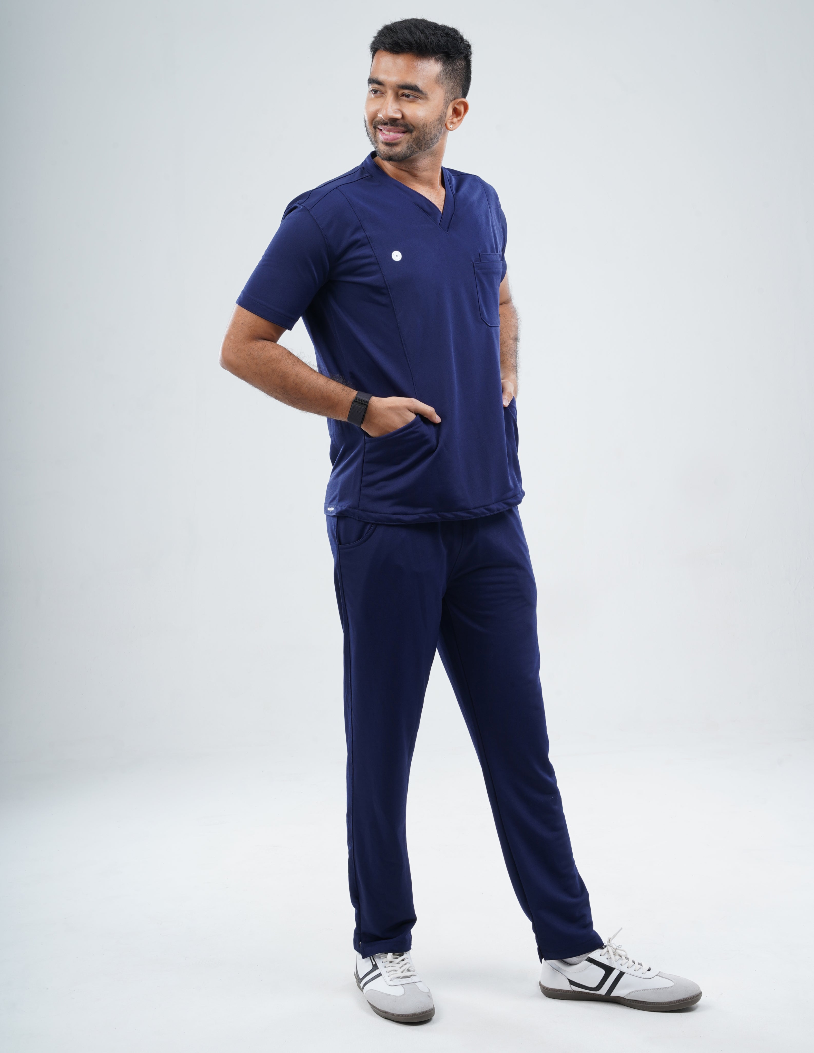ORLIN NAVY  V Neck Male  MKZ159T