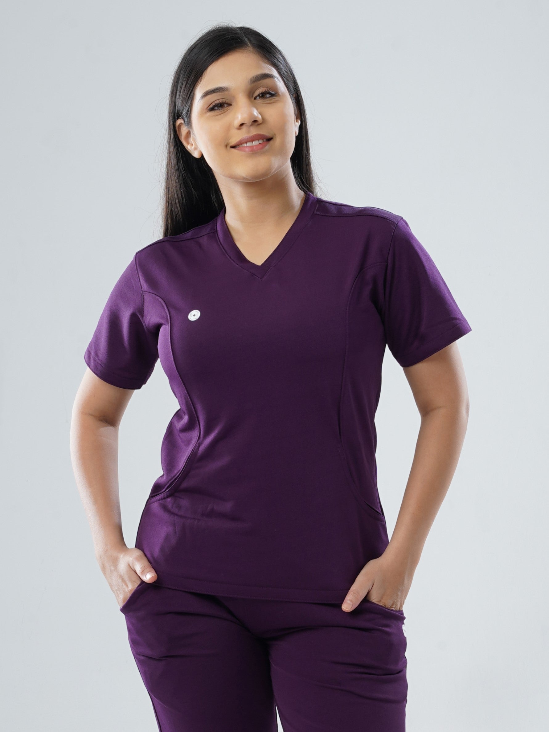 MERLOT WINE  V Neck Female Top MKZ16FT