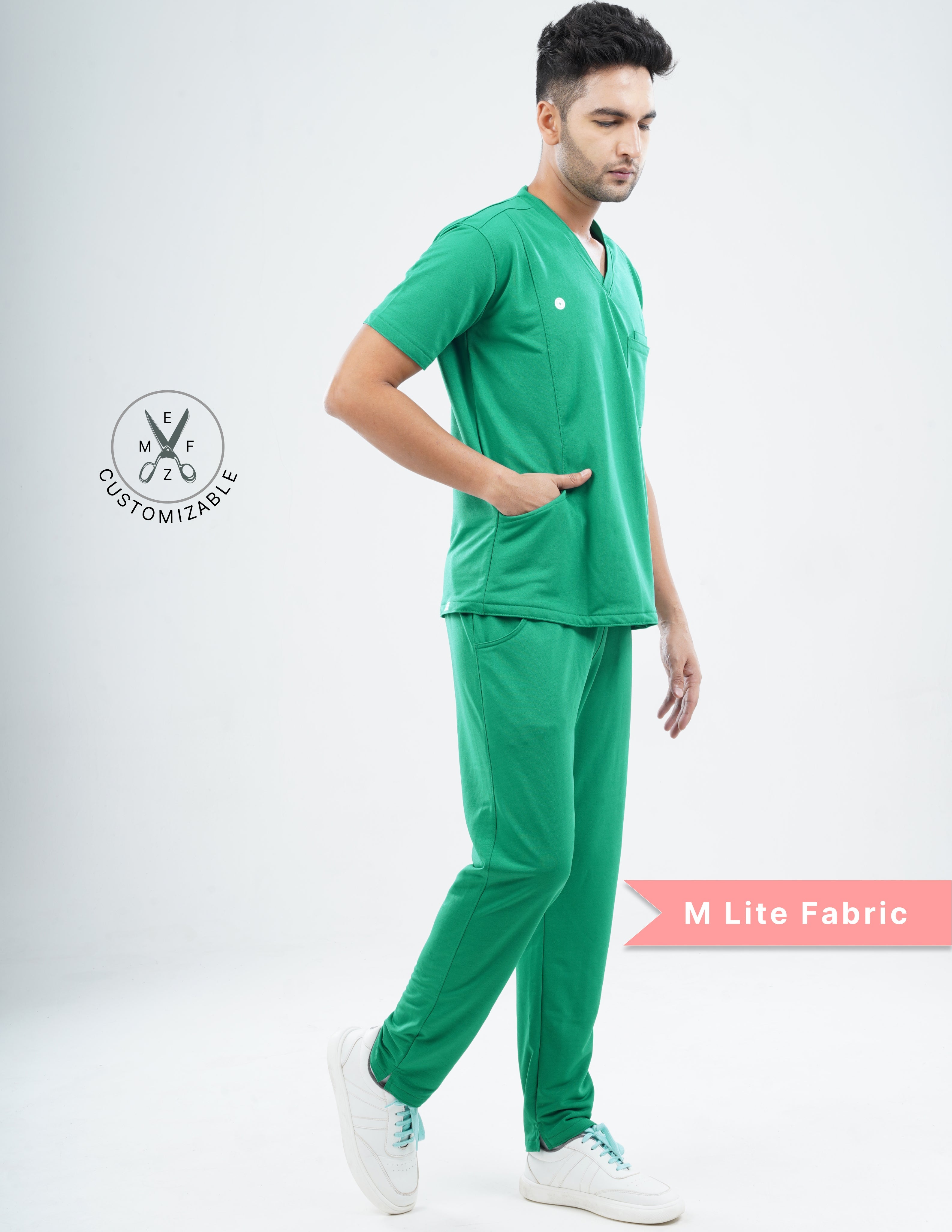 TECTOGREEN V Neck / Straight Pant / 2 way Stretch (MaleFullset) MKZ151