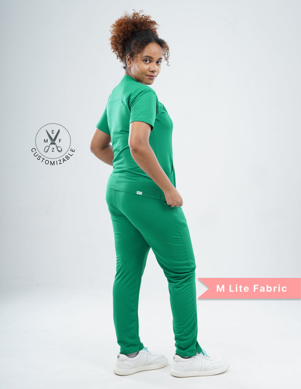 TETOGREEN V Neck / Straight Pant / 2 way Stretch (FemaleFullset) MKZ52