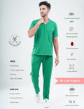 TECTOGREEN V Neck / Straight Pant / 2 way Stretch (MaleFullset) MKZ151