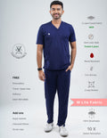 ORLIN NAVY  V Neck / Straight Pant / 2 way Stretch (MaleFullset) MKZ159